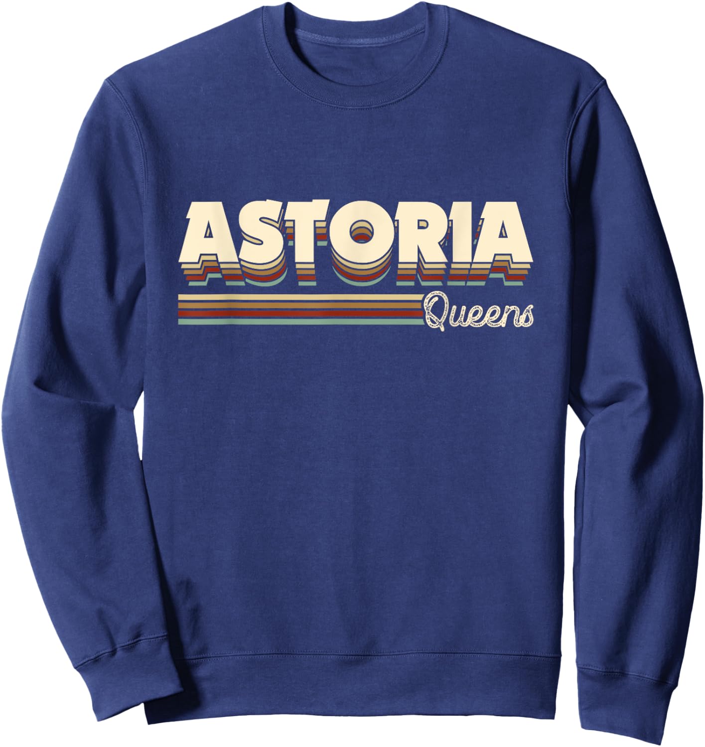Retro Astoria Queens NY New York Gifts Men Women Kids Sweatshirt - Sweatshirt | Navy