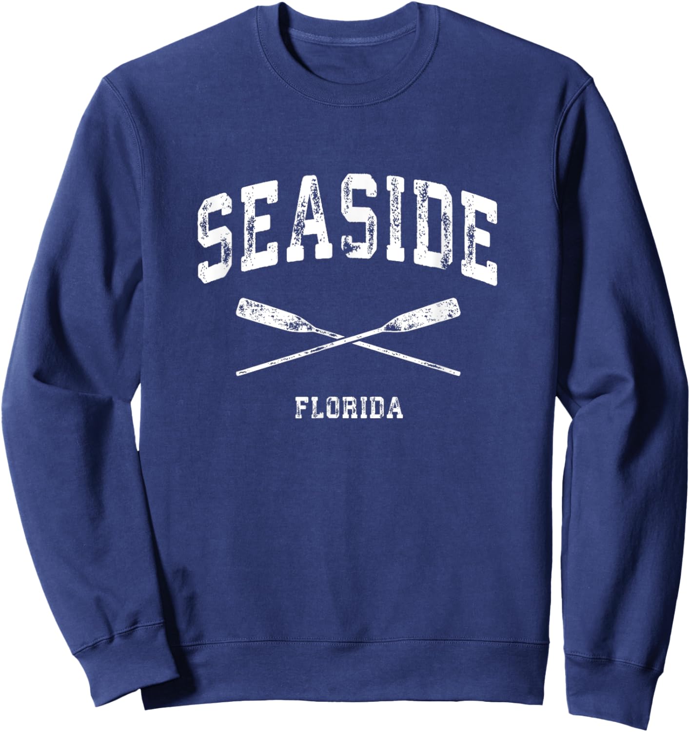 Seaside Florida Vintage Nautical Crossed Oars Sweatshirt - Sweatshirt | Navy