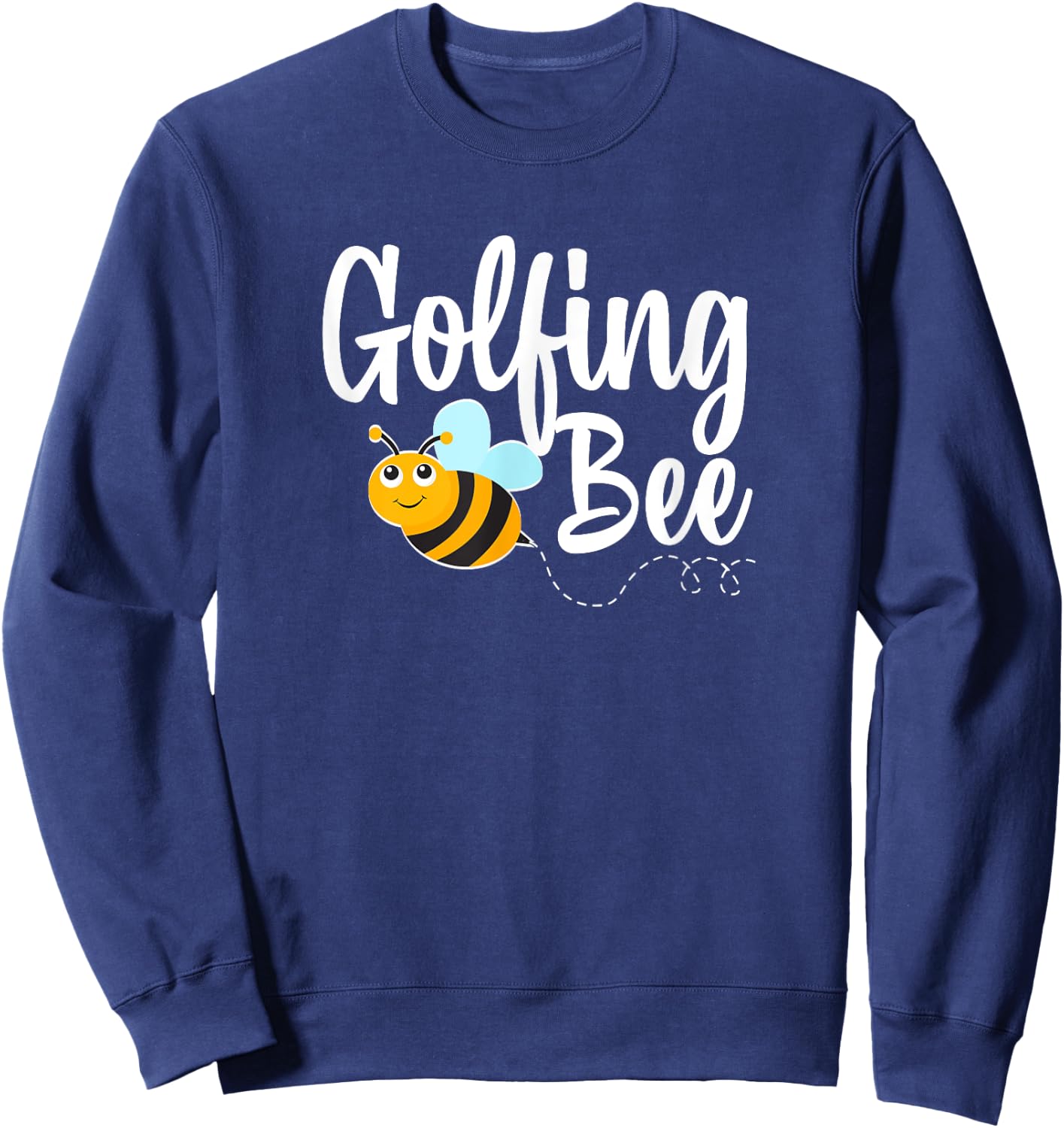 Golfing Bee Golf Player Funny Bumblebee Sweatshirt - Sweatshirt | Navy