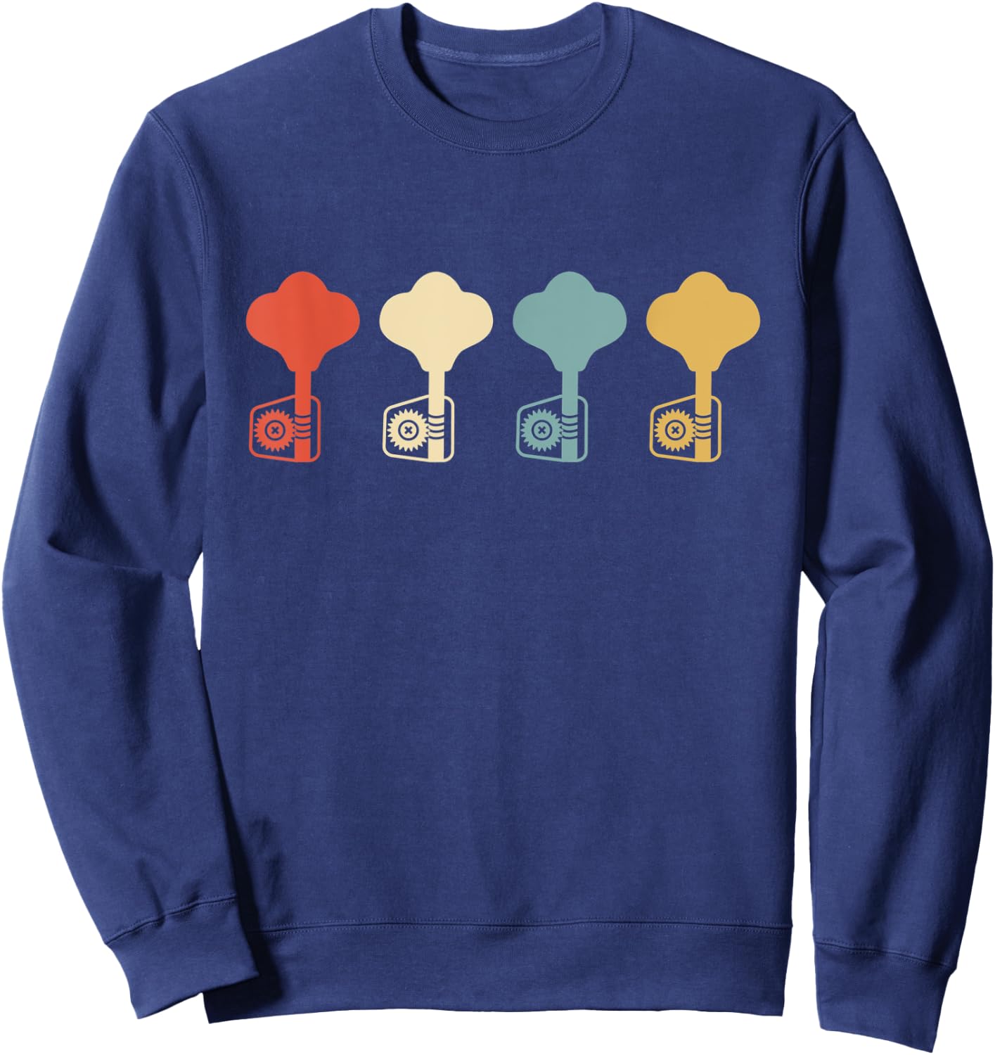 Vintage Bass Guitar Player Bassist Retro Gift Sweatshirt - Sweatshirt | Navy