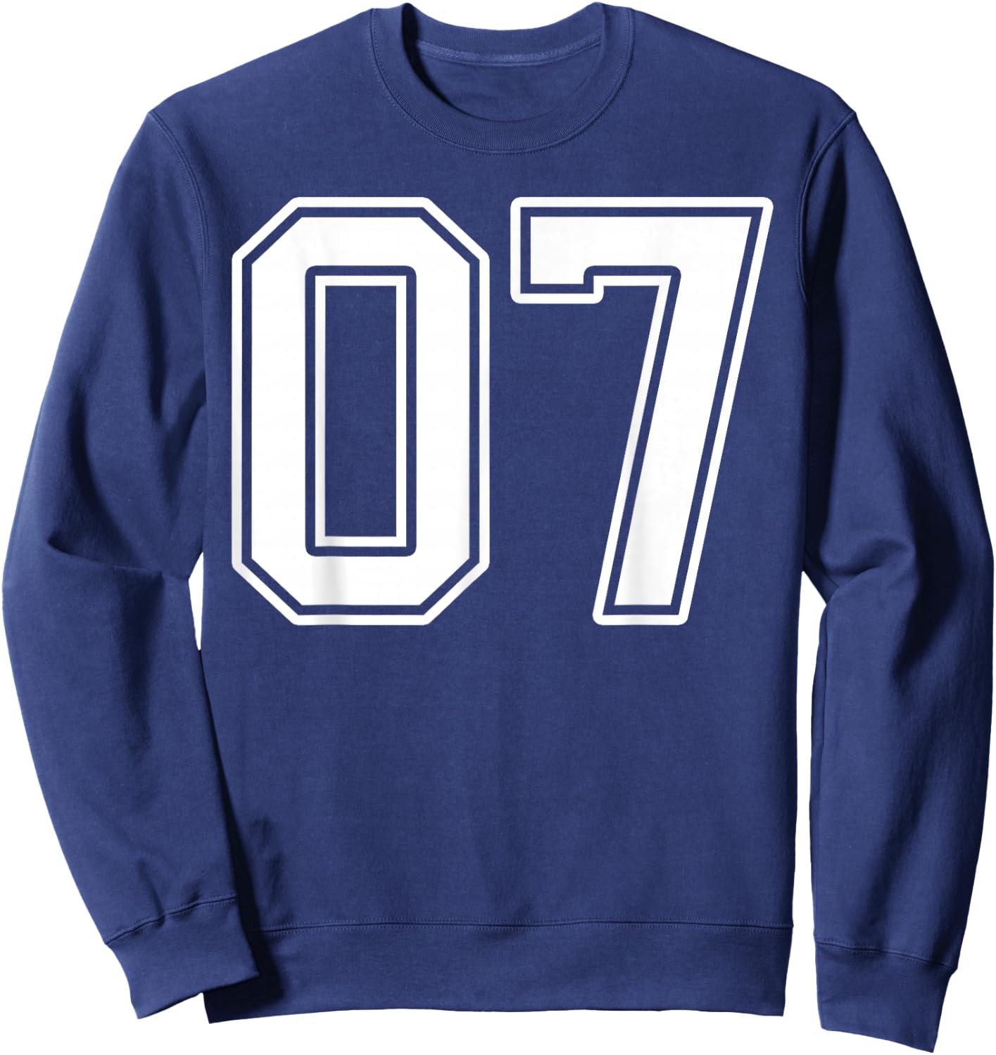 Number 7 Fan Player Jersey Style #07 Men Women Kids Sweatshirt - Sweatshirt | Navy