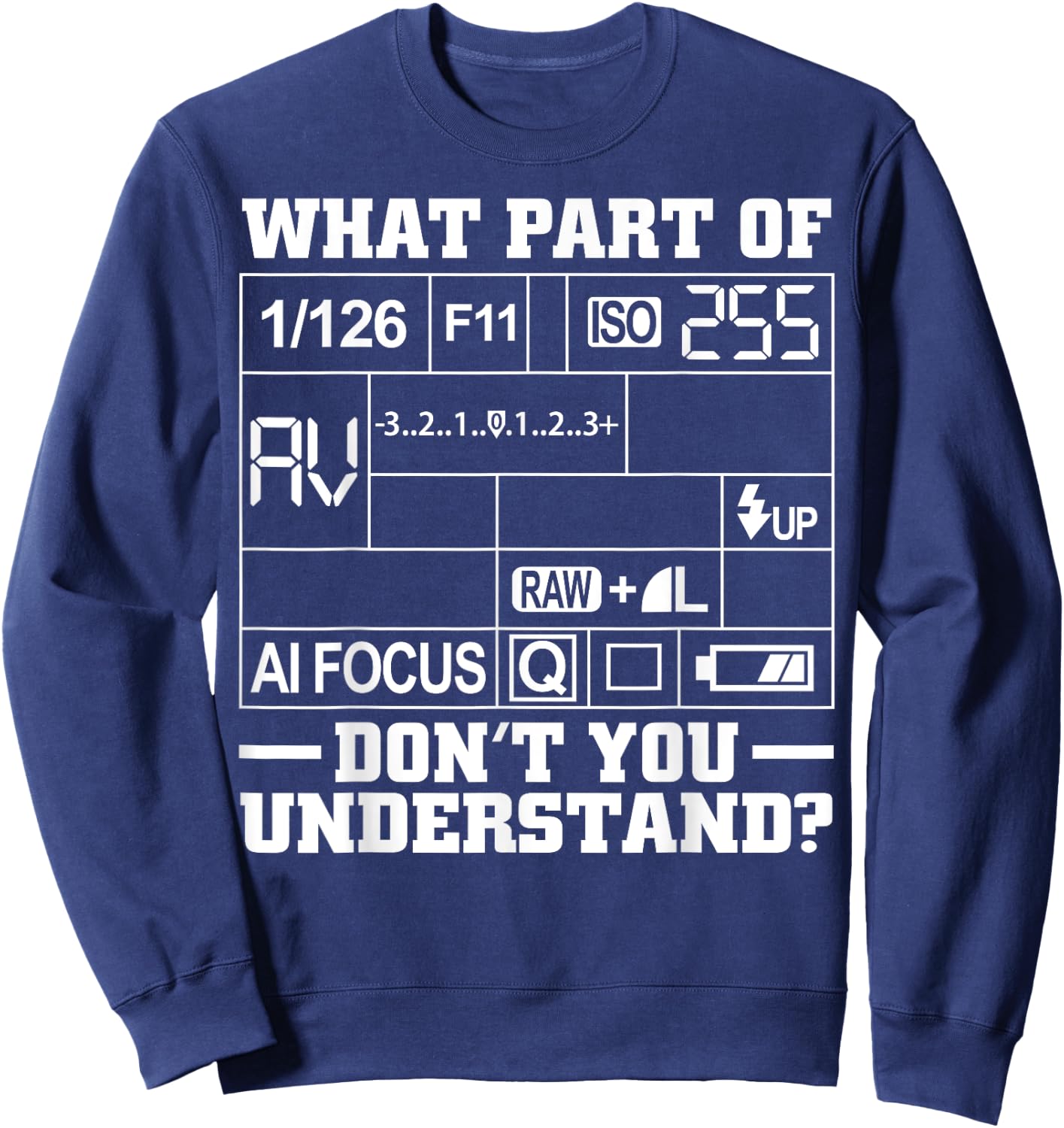 Cool Photography Art Women Camera Photographer Sweatshirt - Sweatshirt | Navy