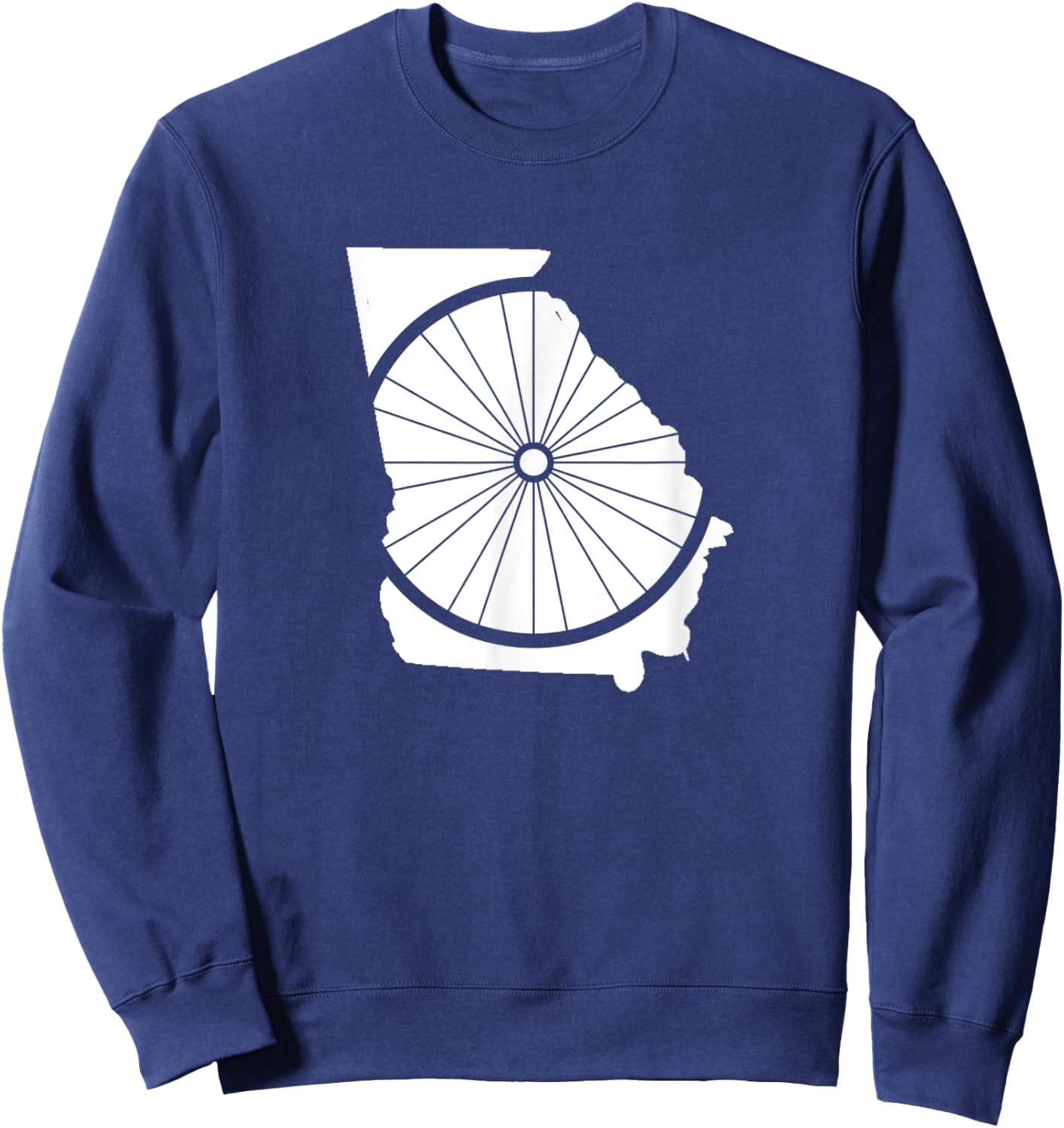Georgia Bicycle Shirt, GA Biking Gear, GA Cycling Sweatshirt - Sweatshirt | Navy