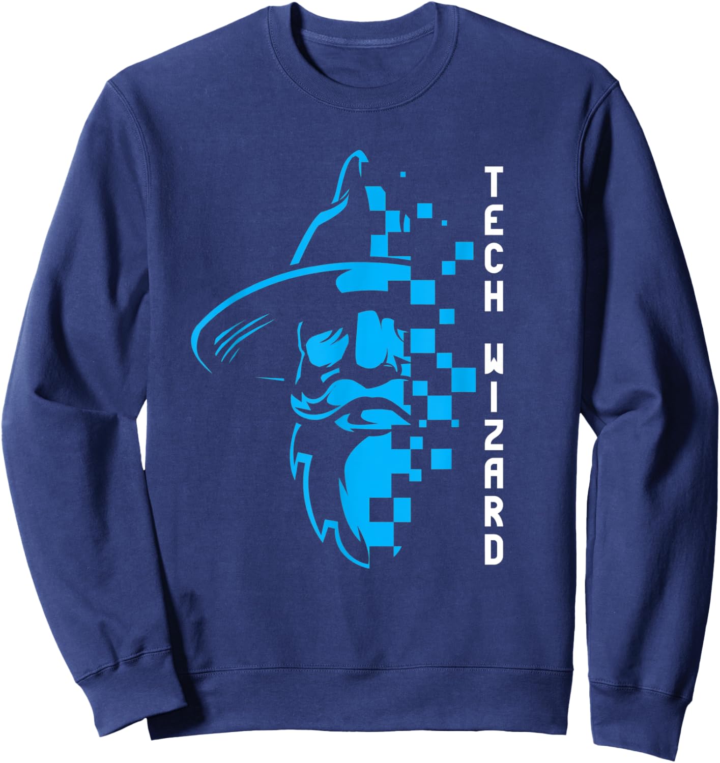 Tech Wizard Cool Technology I.T. Computer Whiz Techie Geek Sweatshirt - Sweatshirt | Navy