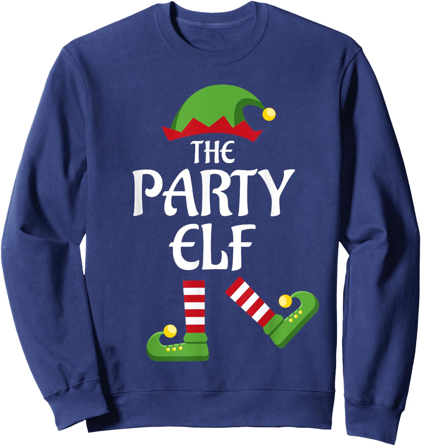 Party Elf Family Matching Group Christmas Dancing Sweatshirt - Sweatshirt | Navy