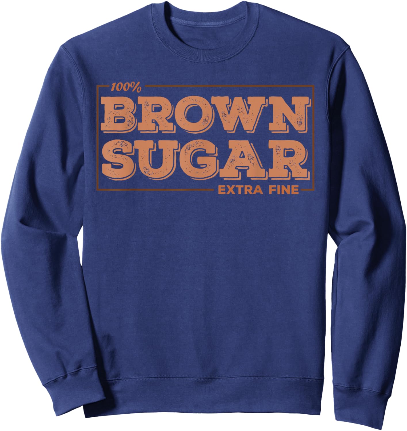 Brown Sugar 100% Extra Fine Black Afro Queen Sweatshirt - Sweatshirt | Navy