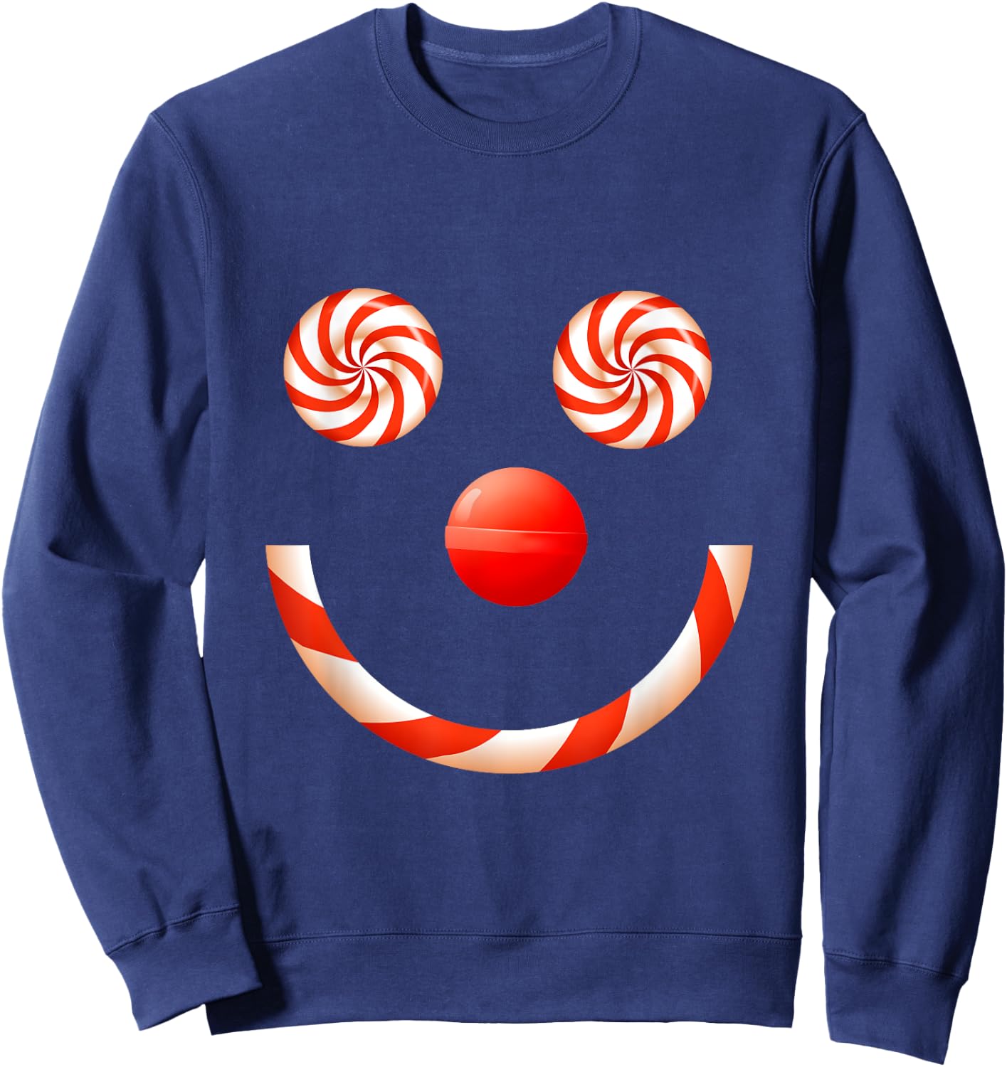 Candy Canes Christmas Shirt for Kids Teen Candy Lover Sweets Sweatshirt - Sweatshirt | Navy