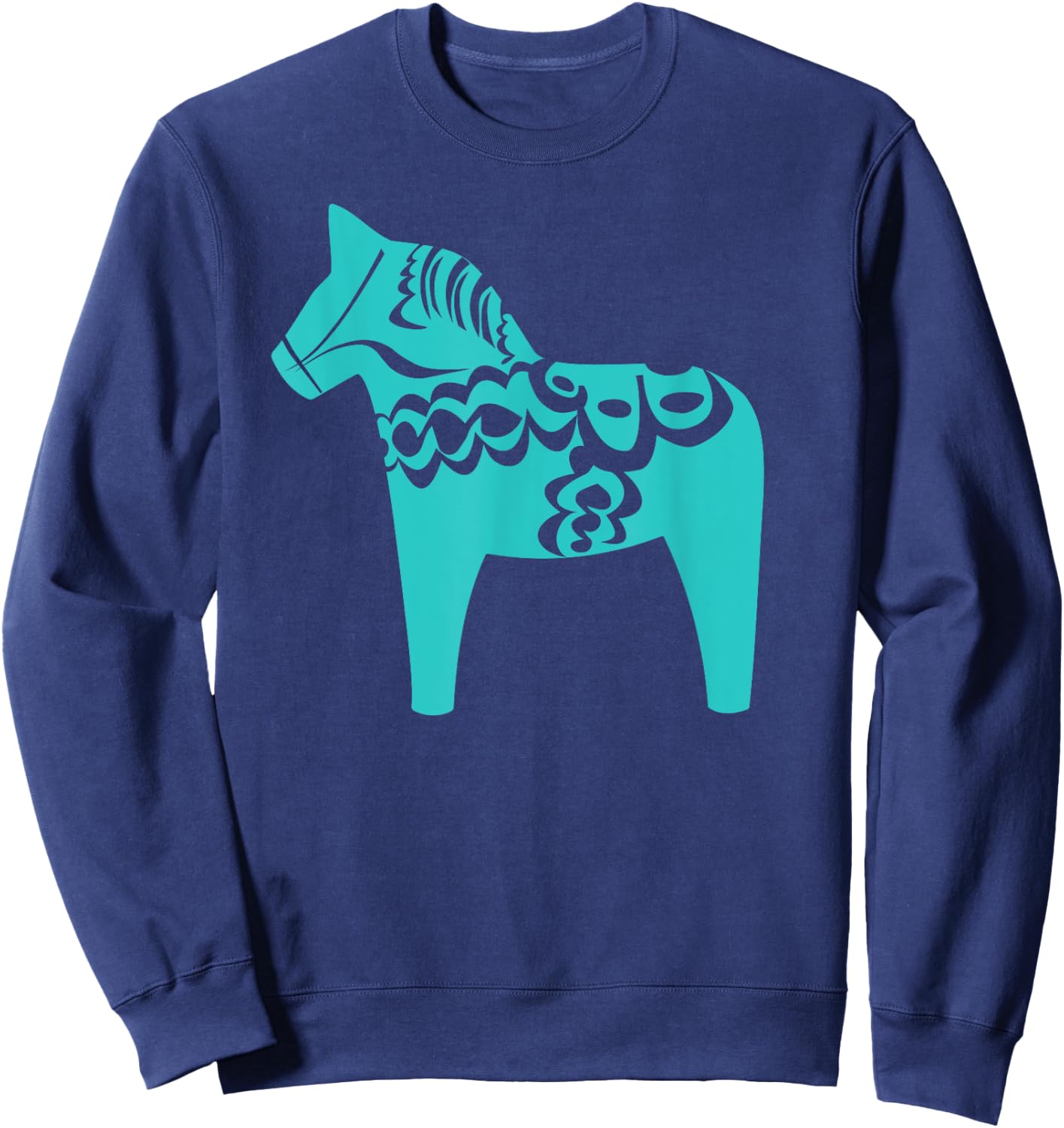Swedish Dala Horse Shirt Blue Sweden Sverige Sweatshirt - Sweatshirt | Navy