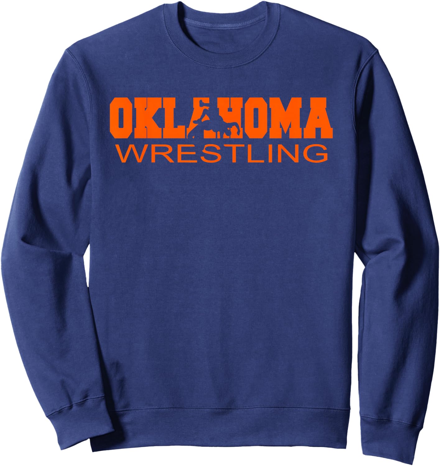 Oklahoma Wrestling Team Okie Wrestler Freestyle State Pride Sweatshirt - Sweatshirt | Navy