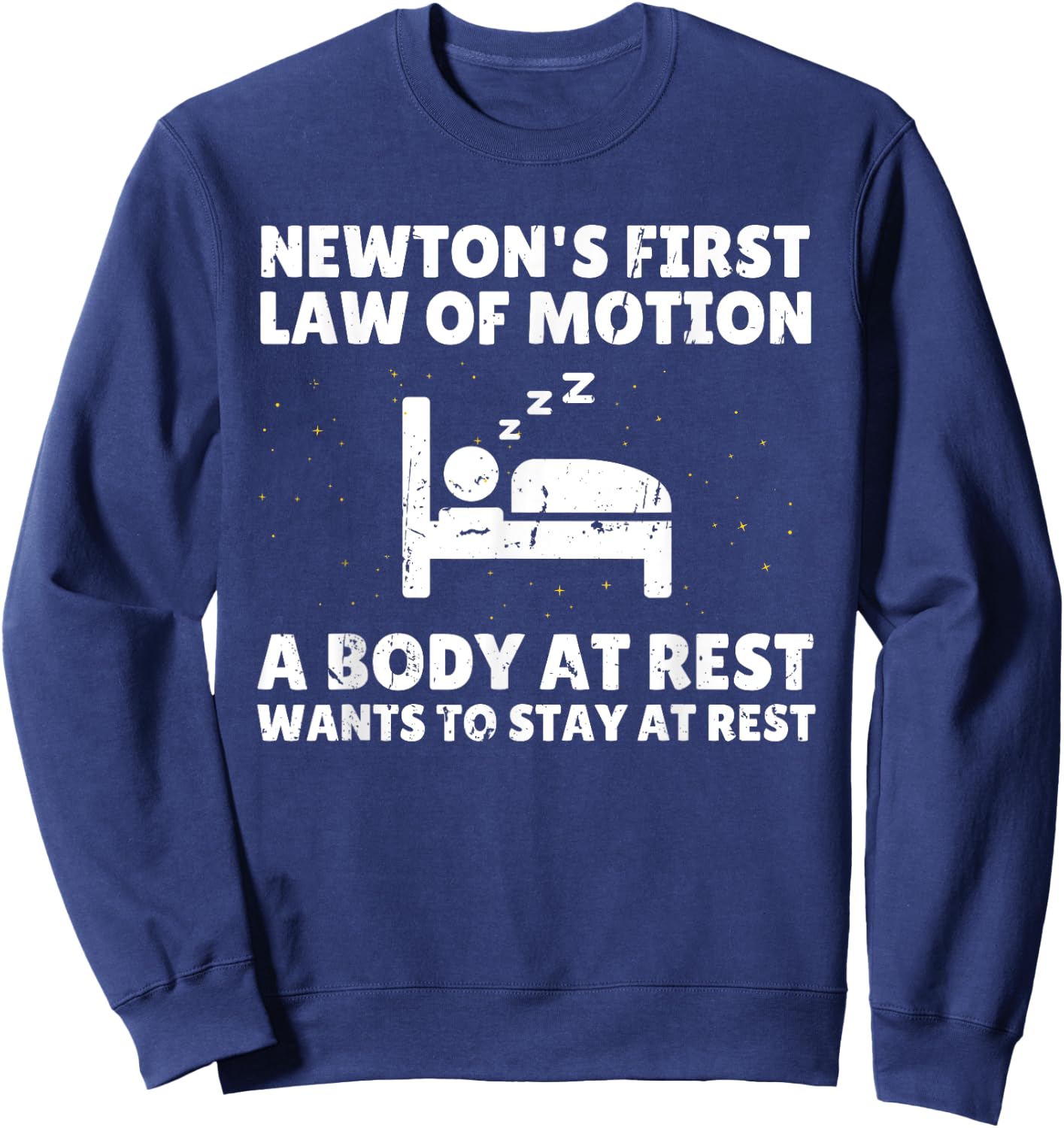 Newton's Law Art Women Nerdy Scientist Novelty Sweatshirt - Sweatshirt | Navy