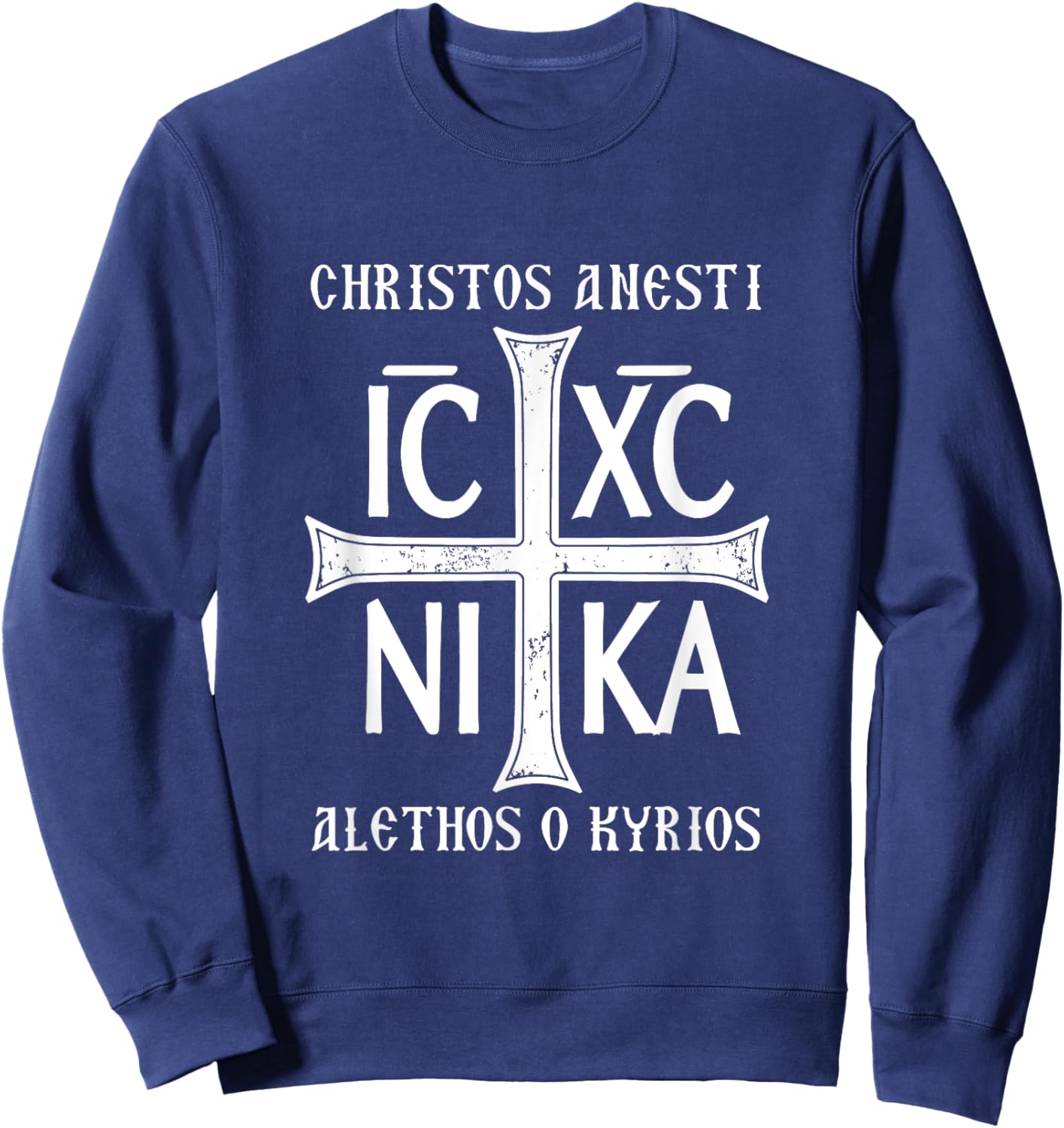 Christos Anesti Alethos o Kyrios Orthodox Pasha Sweatshirt - Sweatshirt | Navy