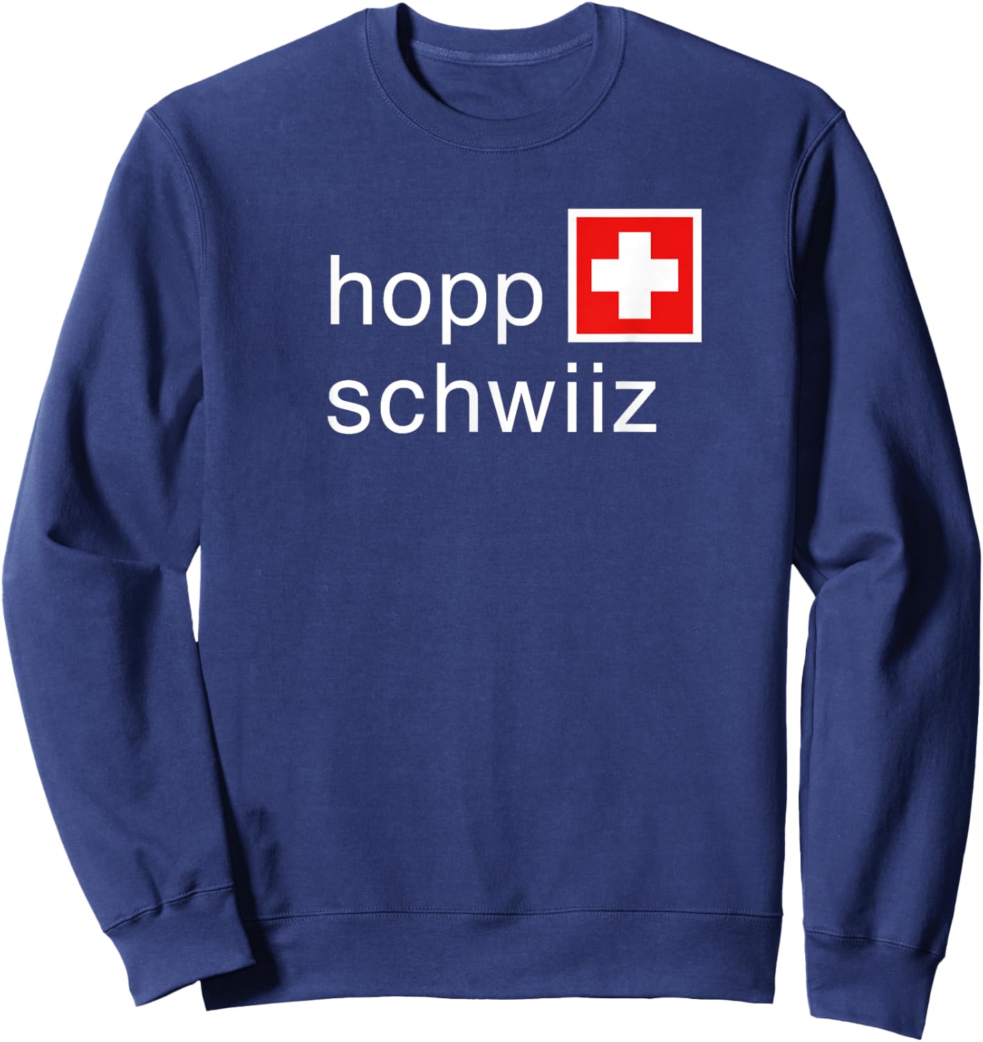 Go Team Switzerland Hopp Schwiiz Sweatshirt - Sweatshirt | Navy