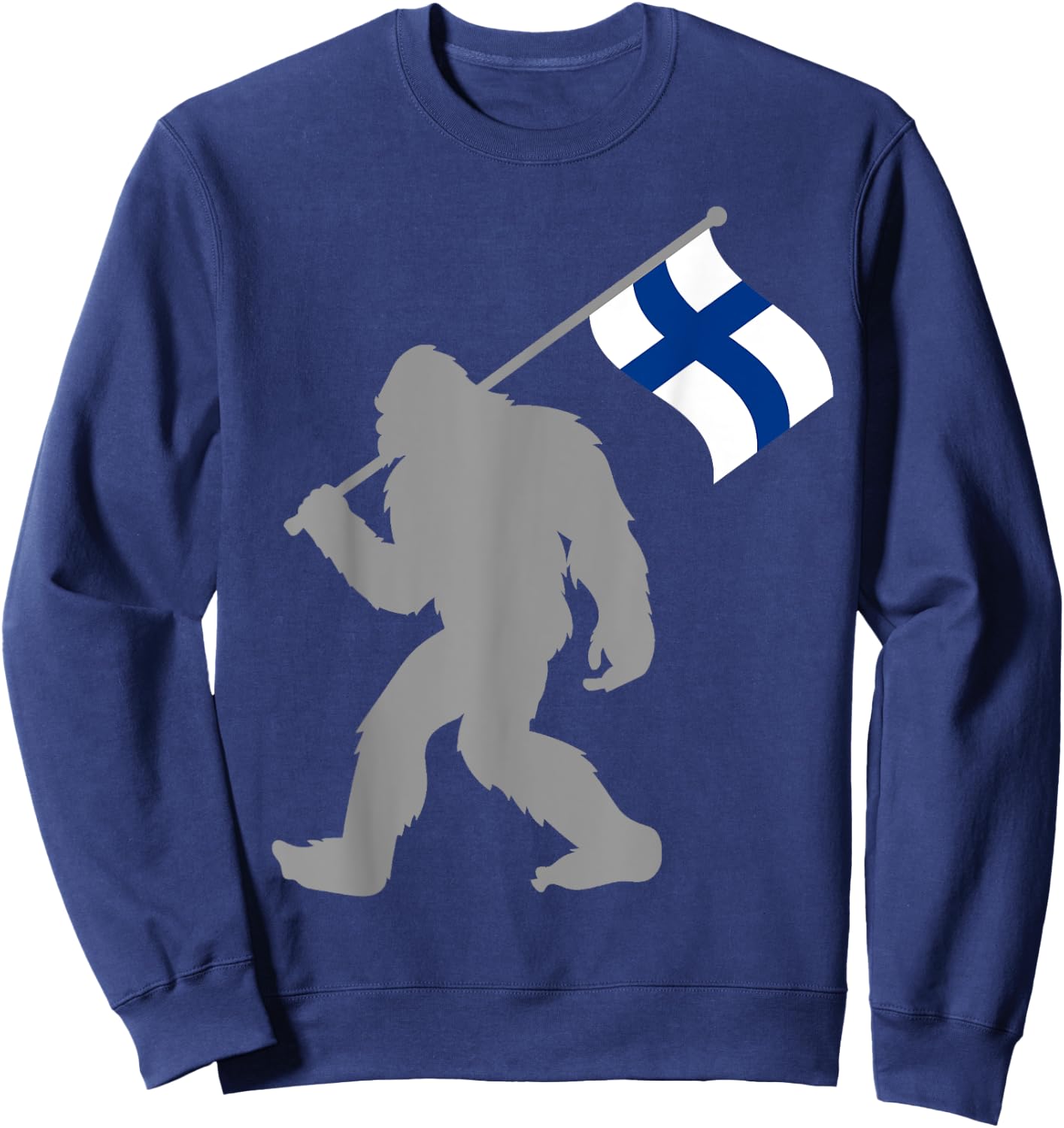 Suomi or Finnish Flag on Finland Flag Sweatshirt - Sweatshirt | Navy