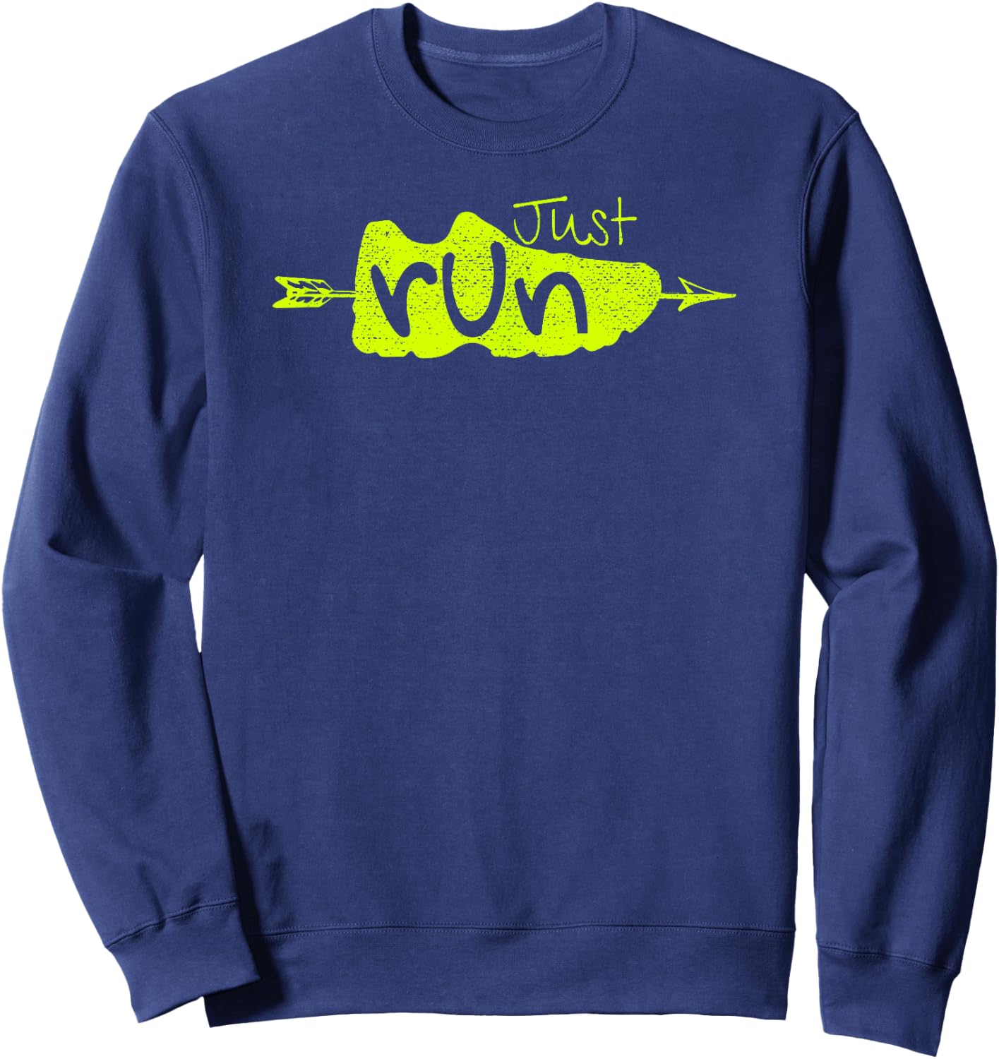 Just Run XC Running Shoe Cross Country Runners Training Gear Sweatshirt - Sweatshirt | Navy