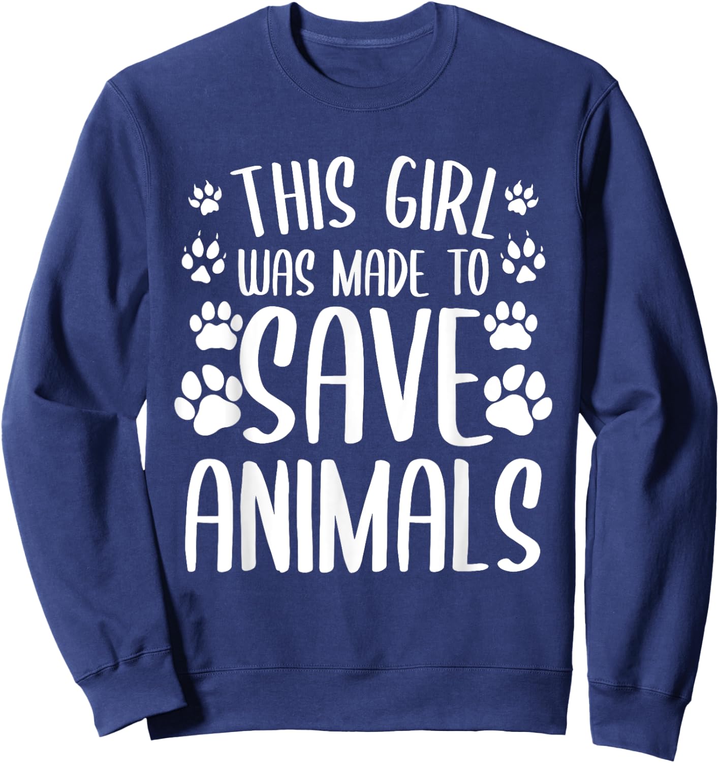 Funny Veterinarian Design For Girls Women Vet Tech Assistant Sweatshirt - Sweatshirt | Navy