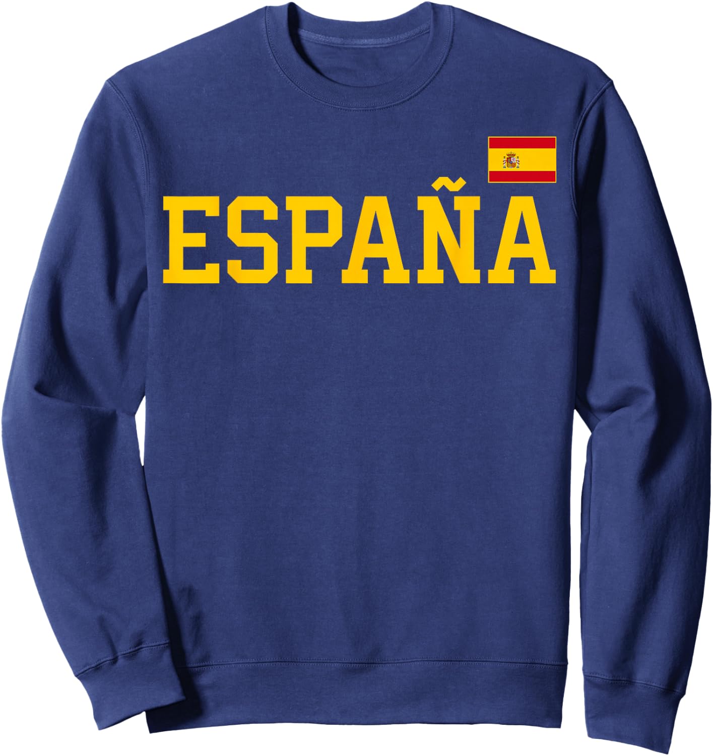 Spain T Shirt Women Men Kids Spanish Flag Red España Sweatshirt - Sweatshirt | Navy