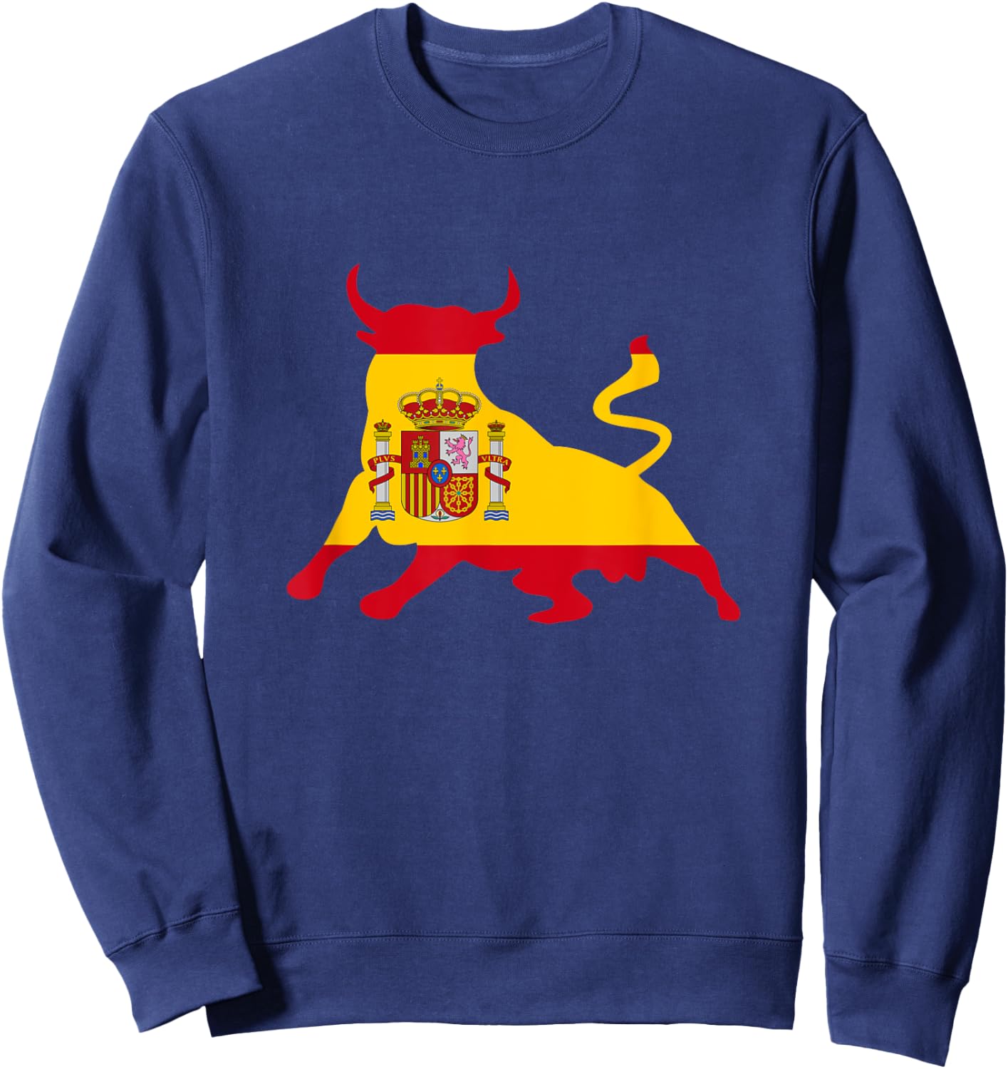 Spanish Flag Bull Fighting Running with the Bulls Spain Sweatshirt - Sweatshirt | Navy
