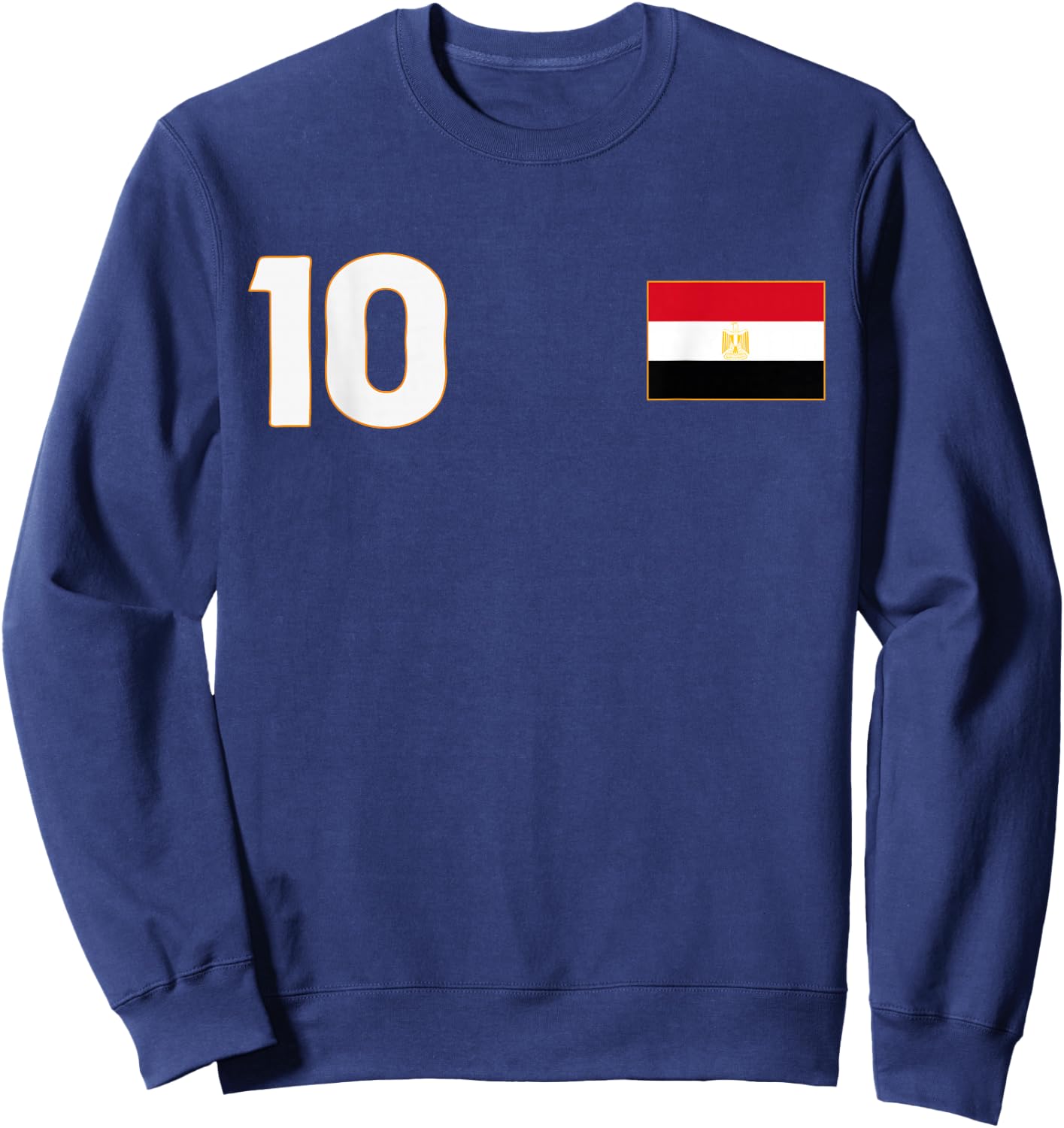 Egypt Flag Number 10 Shield Emblem National Pride Sweatshirt - Sweatshirt | Navy