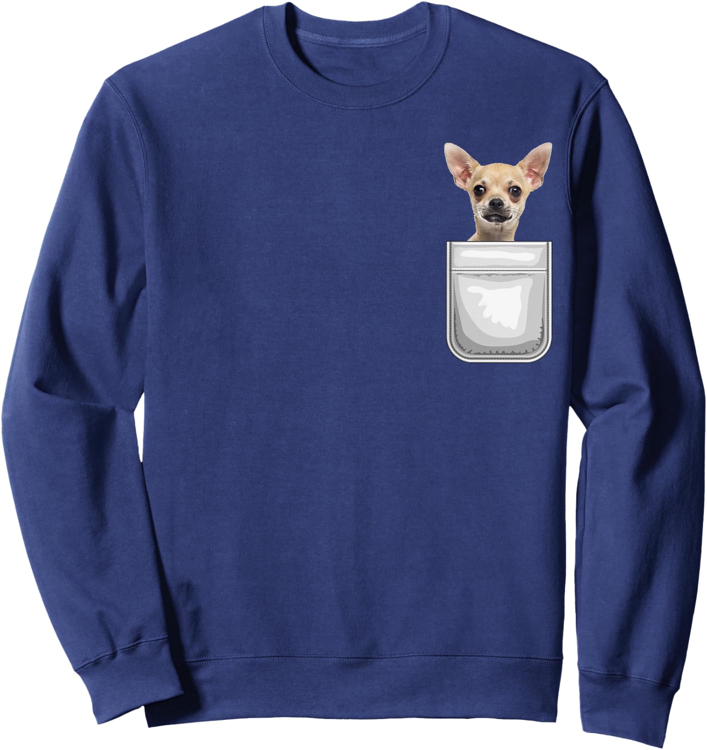 Chihuahua Puppy Dog in Your Pocket Men Women Kids Sweatshirt - Sweatshirt | Navy