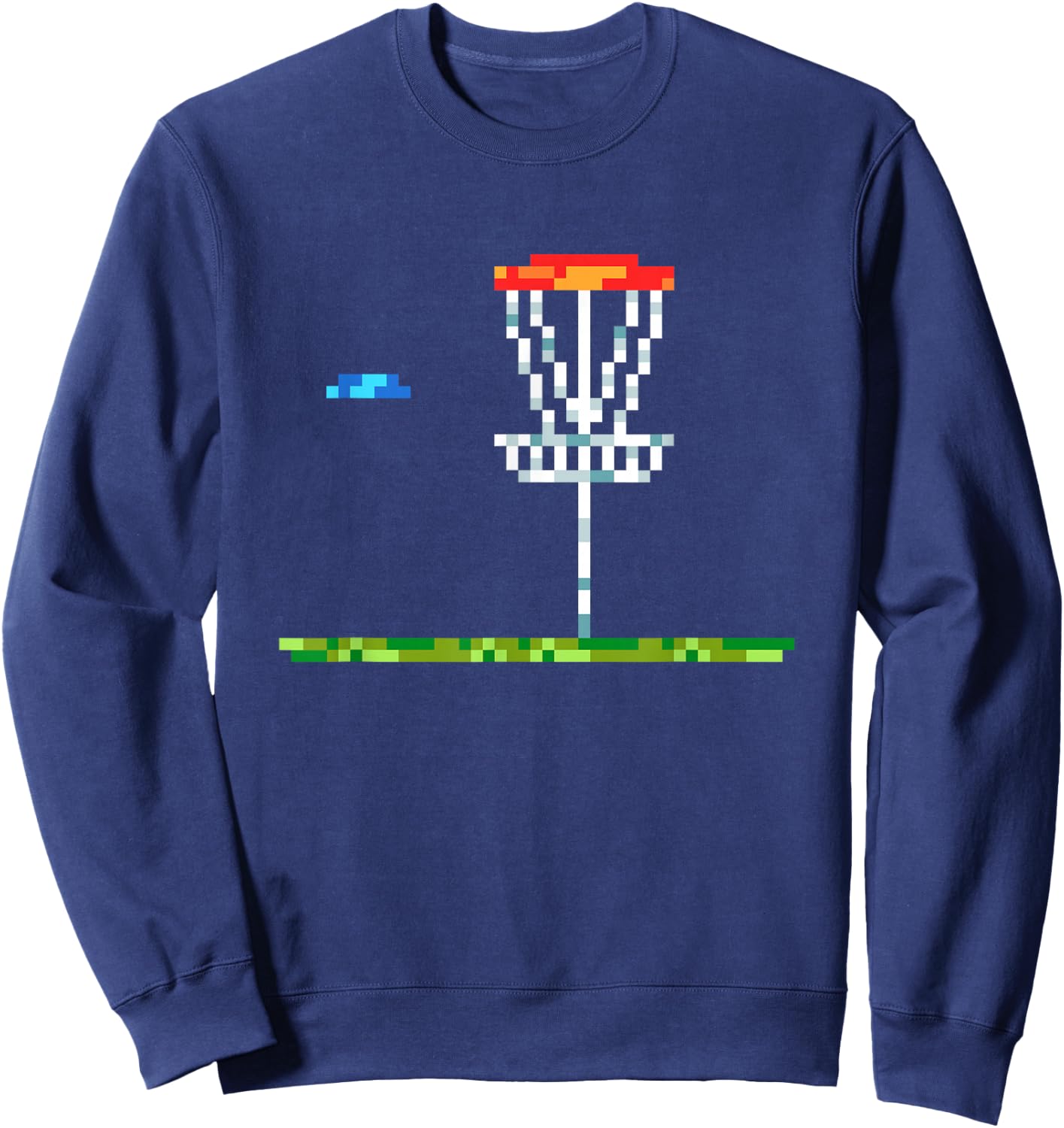 Disc Golf Men Disc Golf 8 Bit Basket Sweatshirt - Sweatshirt | Navy