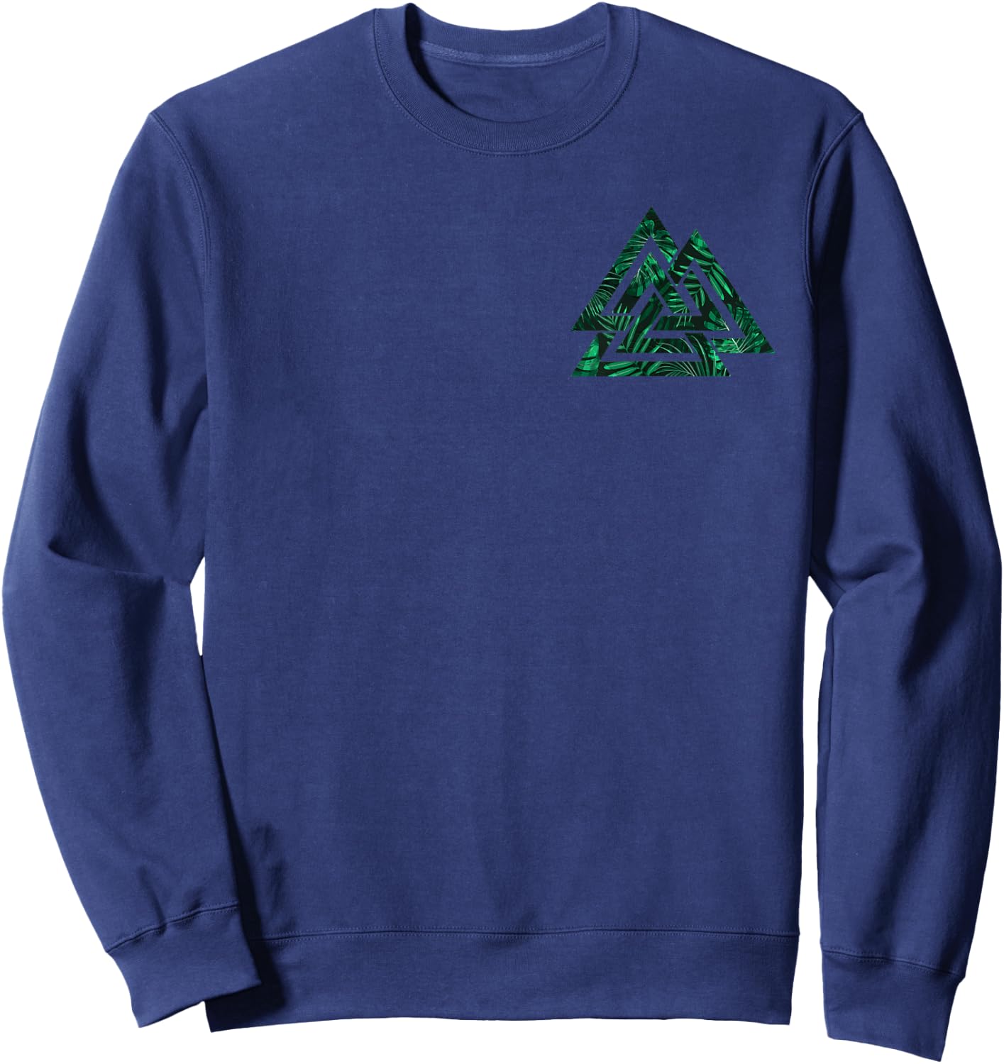 Valhalla Nordic Pagan Viking Warrior Odin Valknut Symbol Sweatshirt - Sweatshirt | Navy