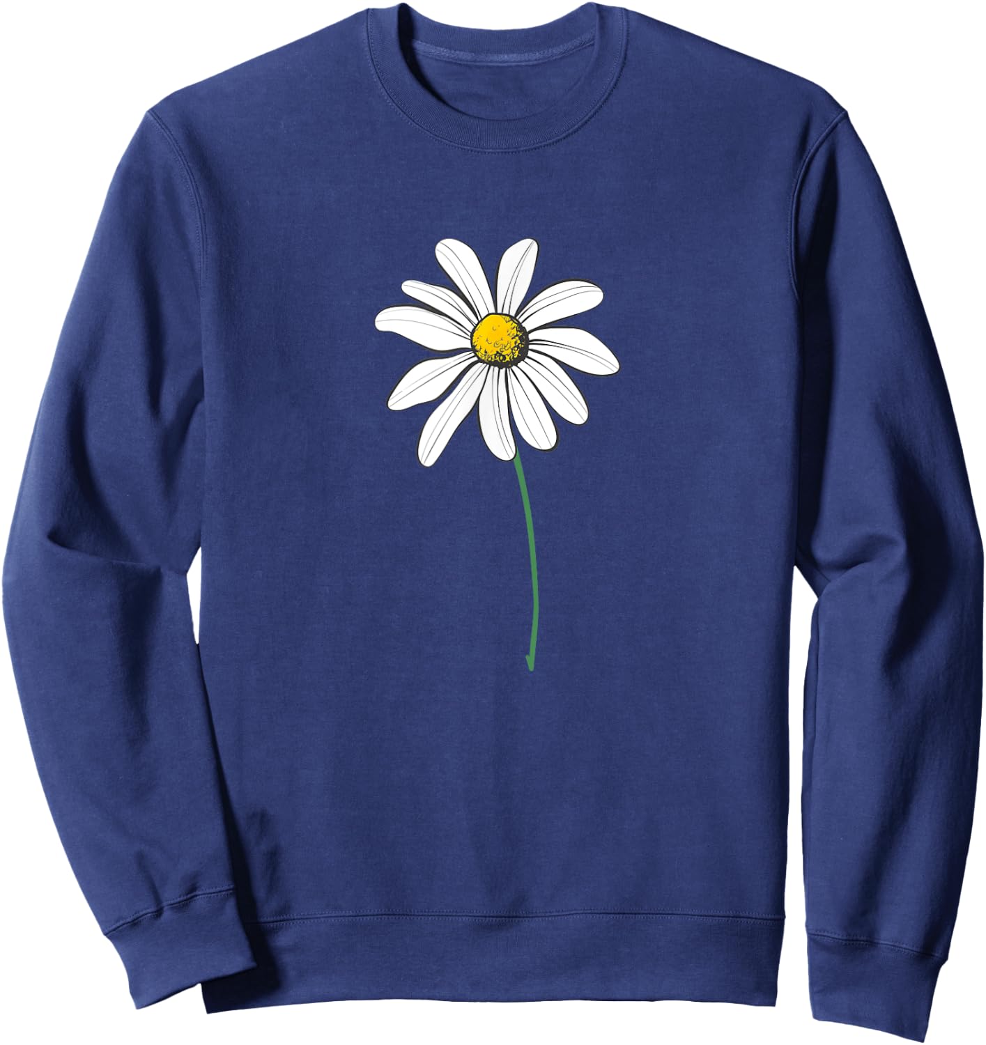 Daisy Pretty Flower Hippy Graphic Sweatshirt - Sweatshirt | Navy