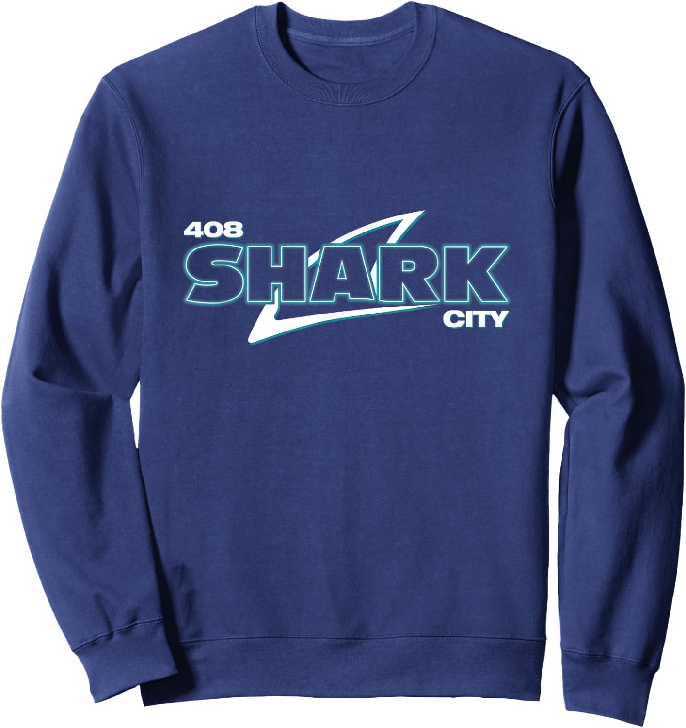 Shark City San Jose Savages Shirt , Black, Small, -Adults, Short Sleeve, Modern, Casual, San Jose Themed Sweatshirt - Sweatshirt | Navy