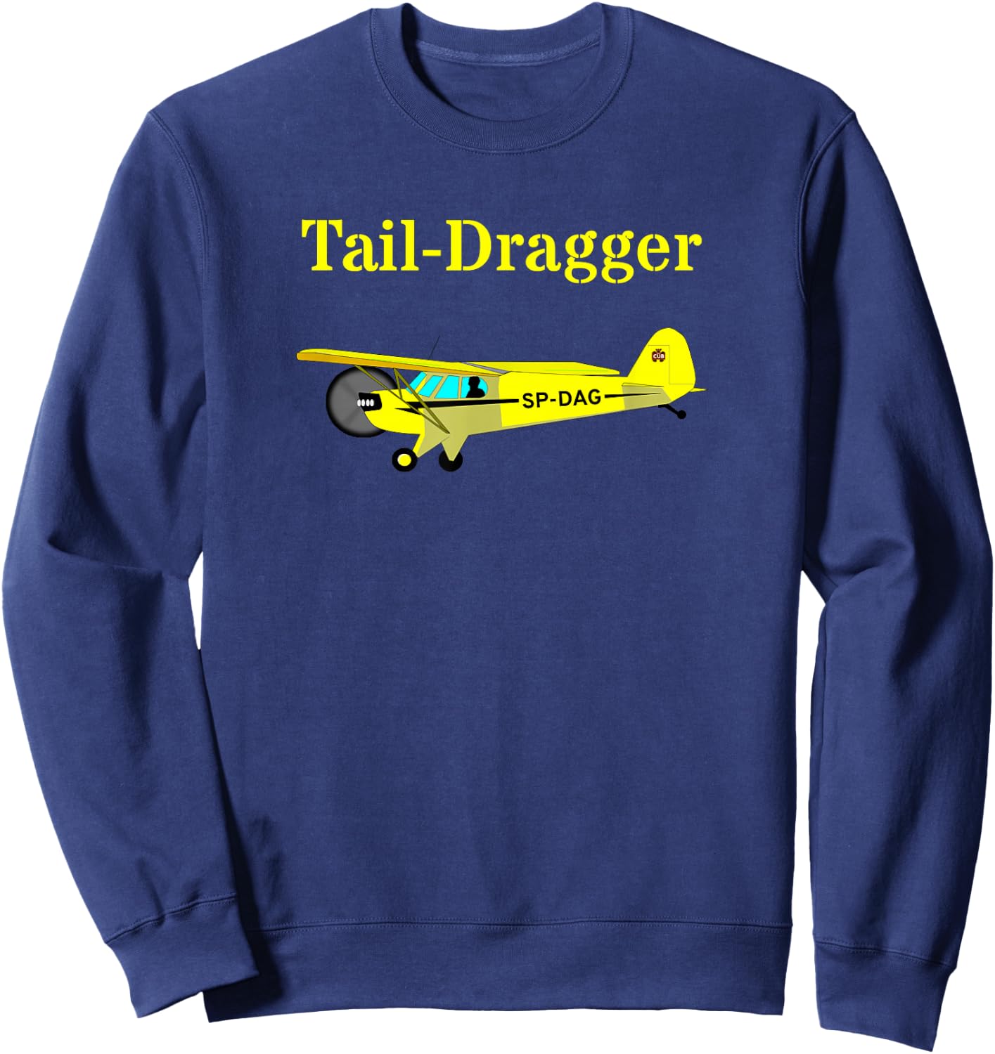Tail Dragger Airplane Sweatshirt - Sweatshirt | Navy