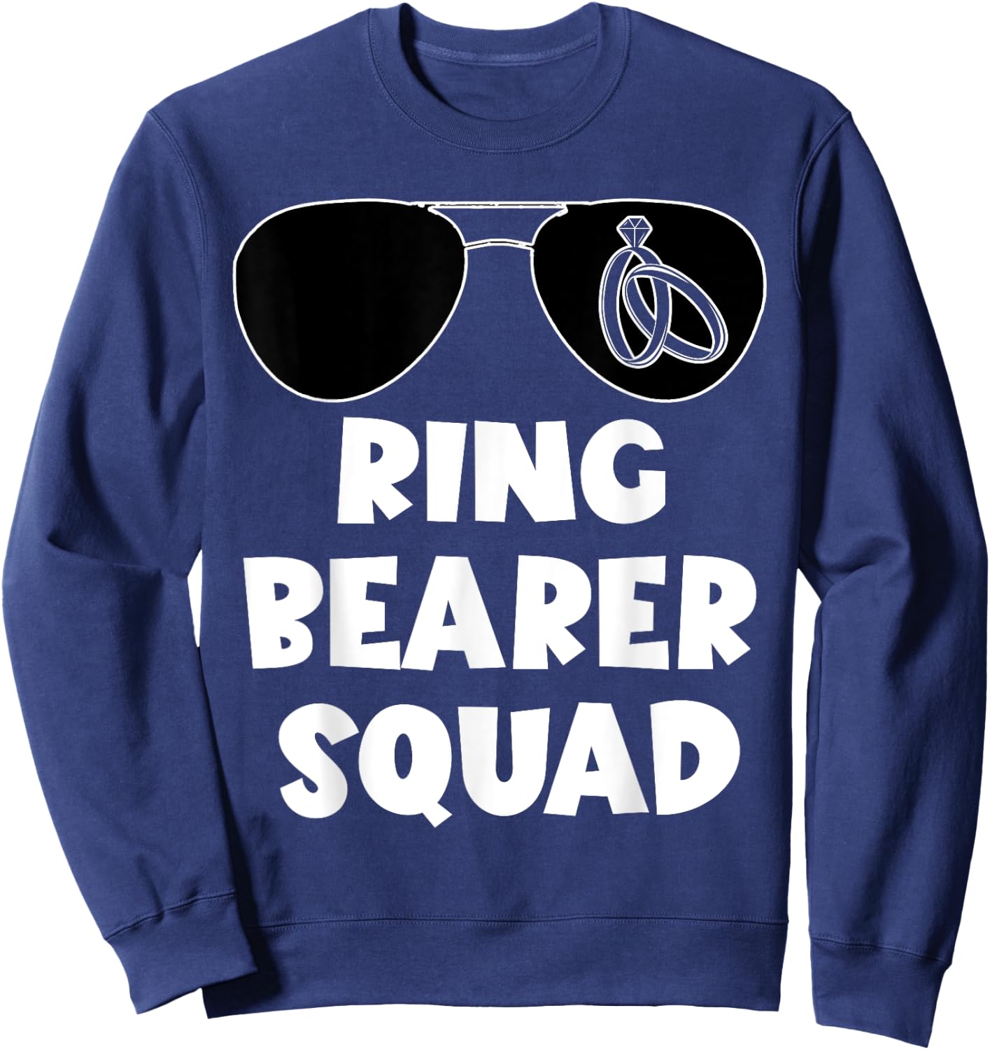 Squad Wedding Party Ring Sunglass Ring Bearer Security Sweatshirt - Sweatshirt | Navy