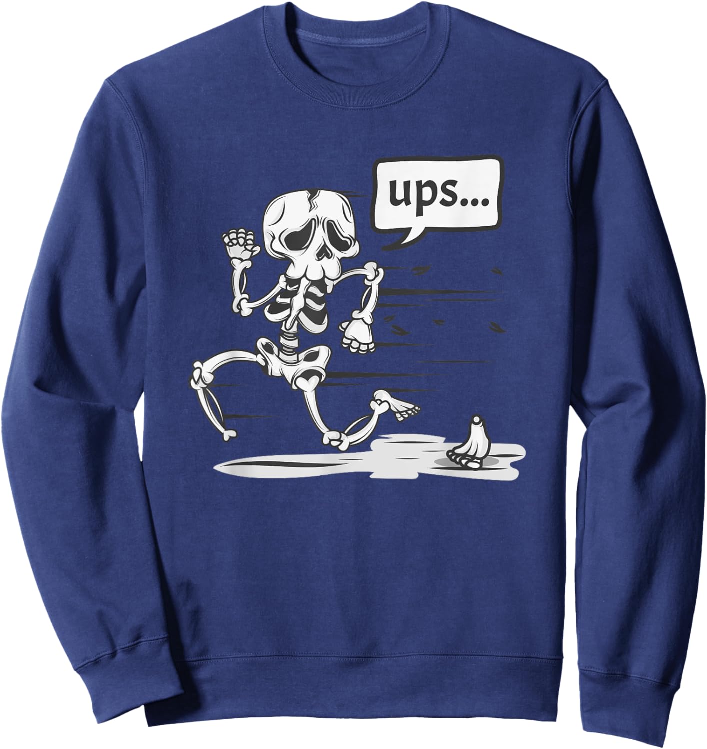 Funny Broken Bone Foot Skeleton Surgery Gift Men Women Kids Sweatshirt - Sweatshirt | Navy