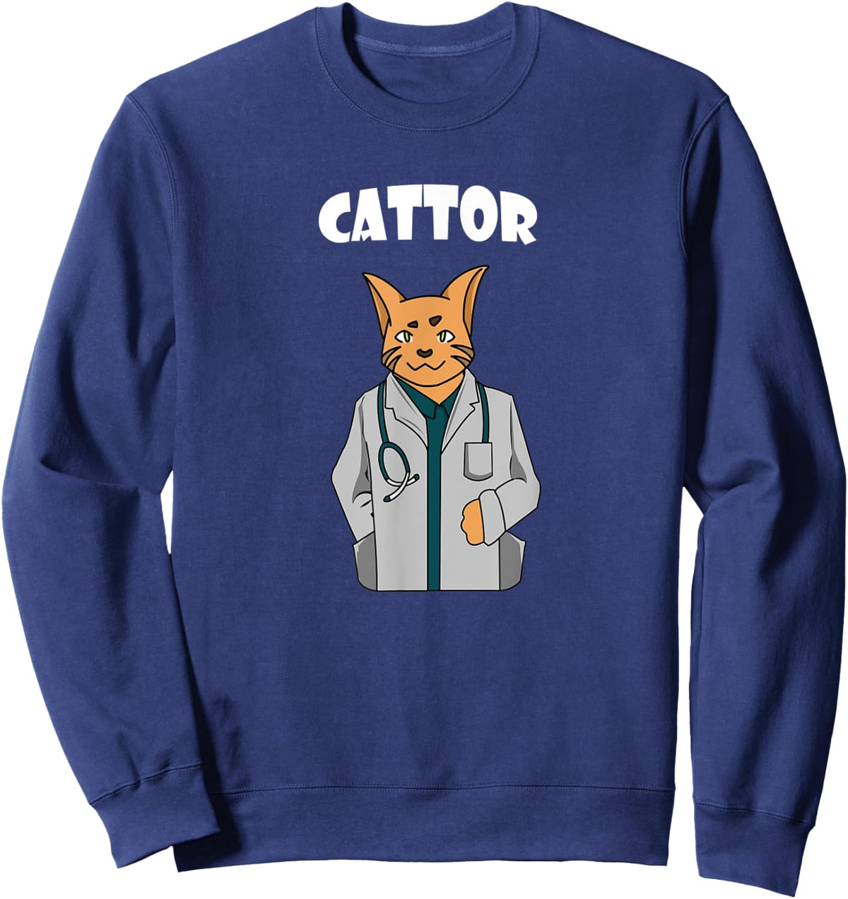 Cat Doctor Profession Cool Medical Animal Lovers Gift Women Sweatshirt - Sweatshirt | Navy