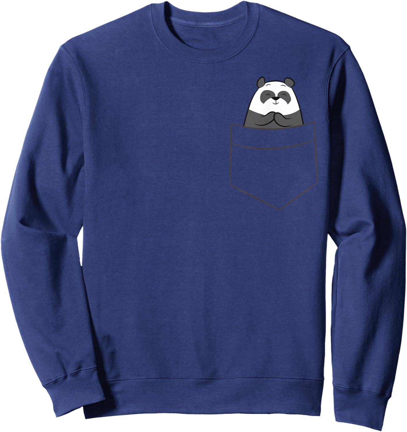 Panda Bear in a Bag Funny Panda Sweatshirt - Sweatshirt | Navy