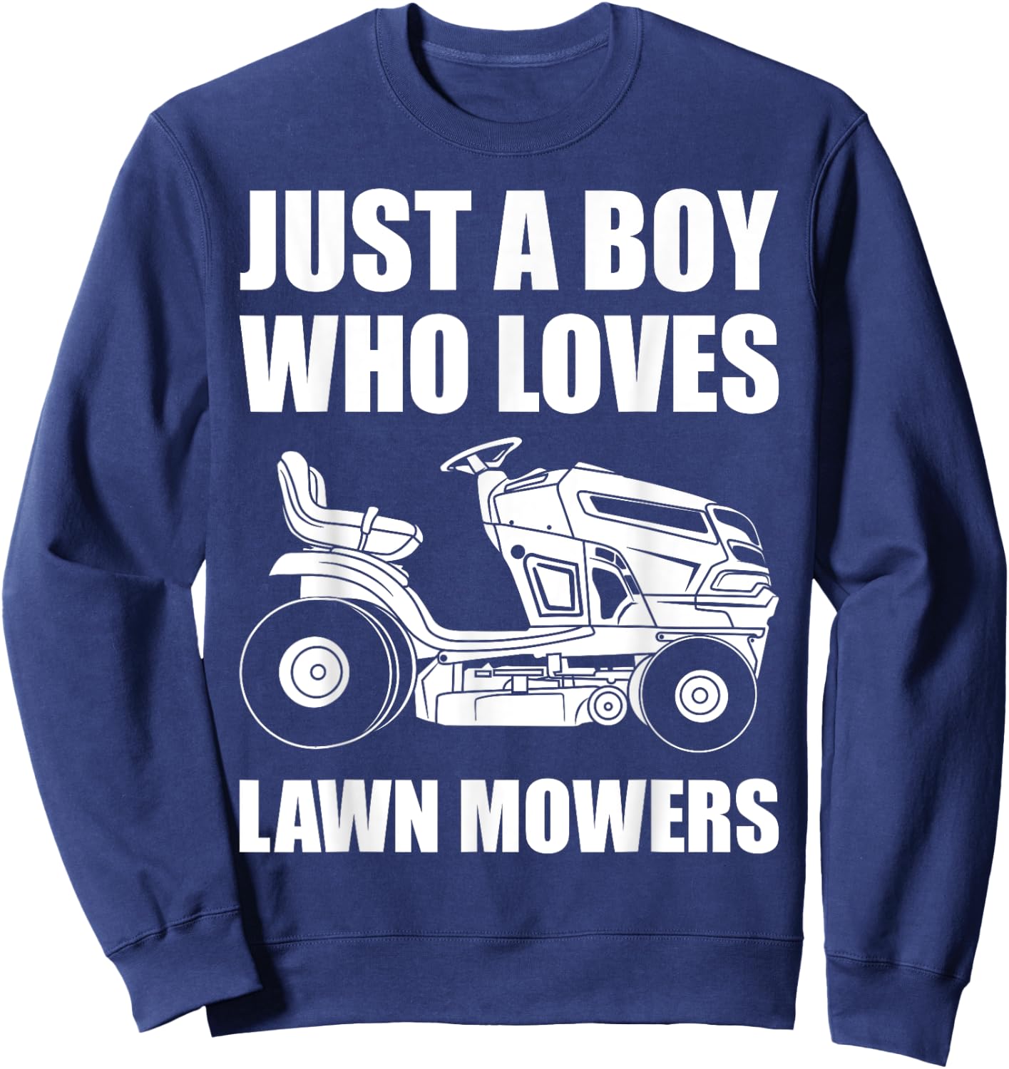 Cool Lawn Mower Design For Boys Kids Men Lawn Mowing Lovers Sweatshirt - Sweatshirt | Navy