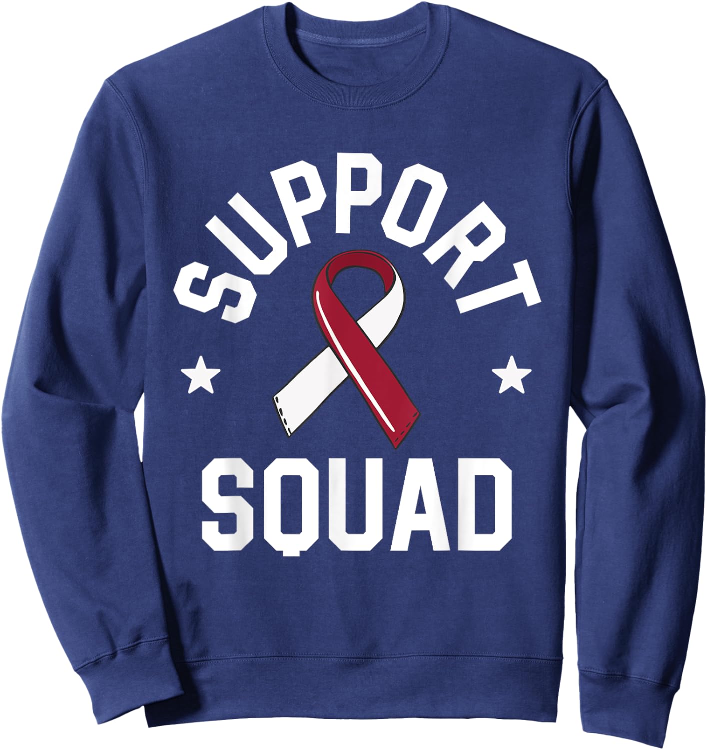 Oral Cancer Support Squad Head And Neck Cancer Awareness Sweatshirt - Sweatshirt | Navy