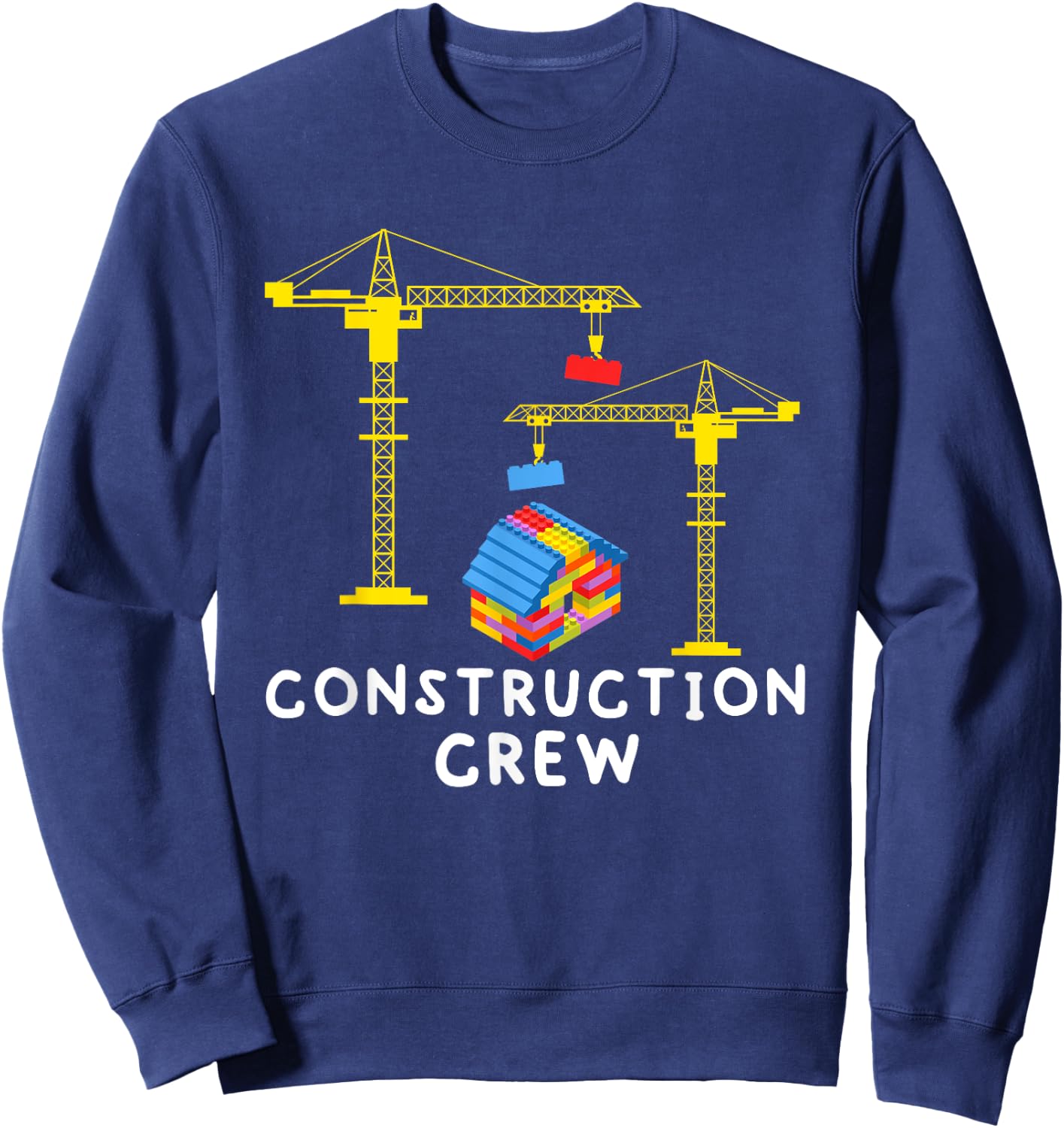 Construction Crew Bricklayer Building Blocks Master Builder Sweatshirt - Sweatshirt | Navy