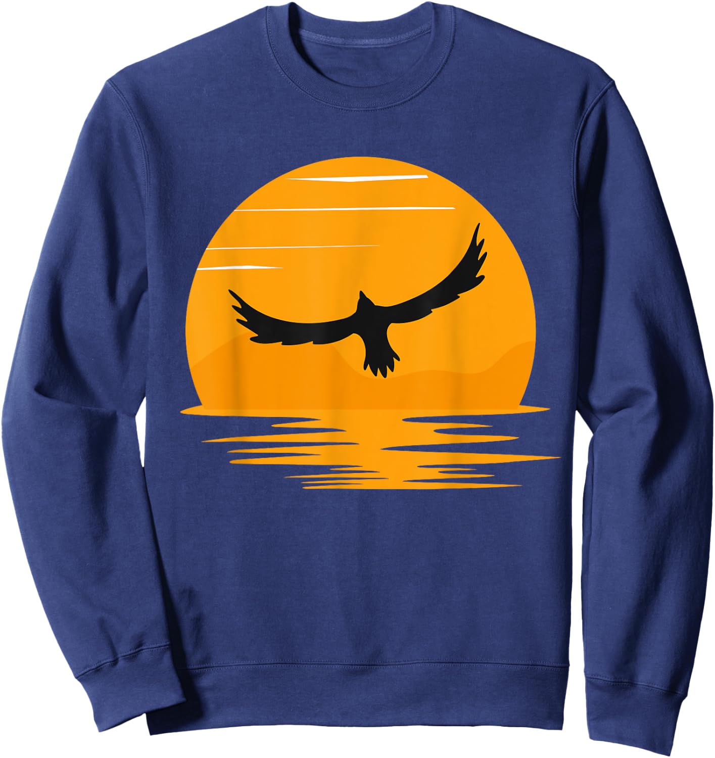 Flying Soaring Bald Eagle Bird Lover Gift Women Kids Sweatshirt - Sweatshirt | Navy