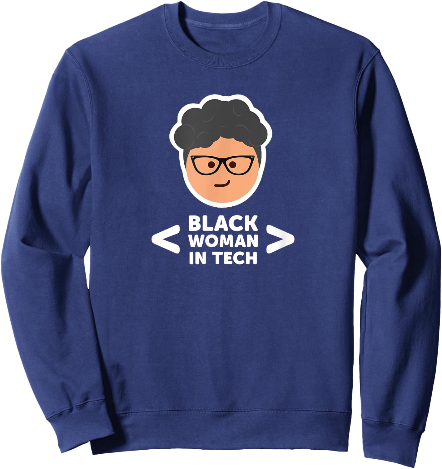 Black Woman In Tech Sweatshirt - Sweatshirt | Navy