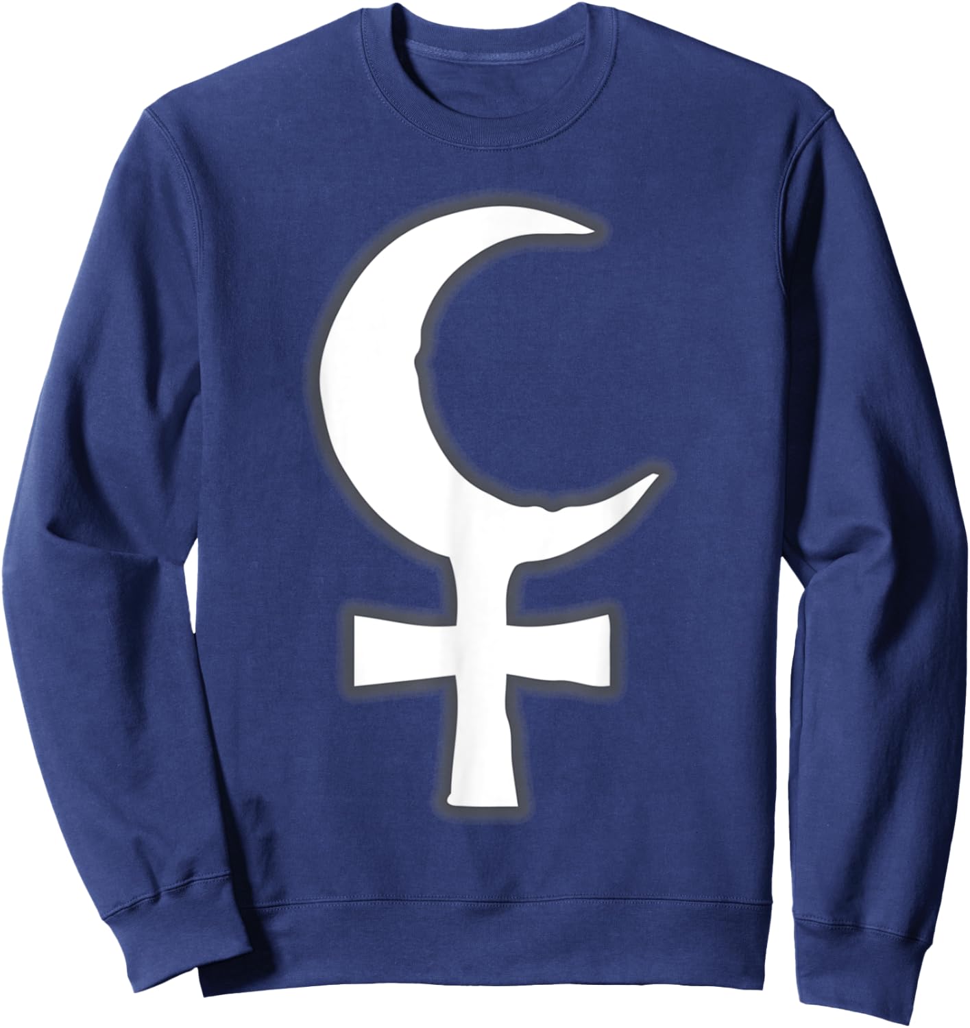Lilith Cross Moon Devil Gothic Samael Witchcraft Occult Sweatshirt - Sweatshirt | Navy