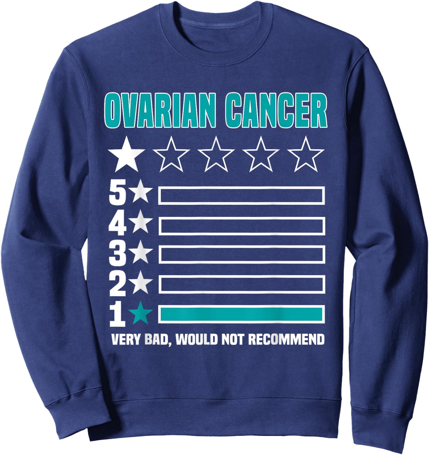 Ovarian Cancer Ovary Women Mother's Day Sweatshirt - Sweatshirt | Navy