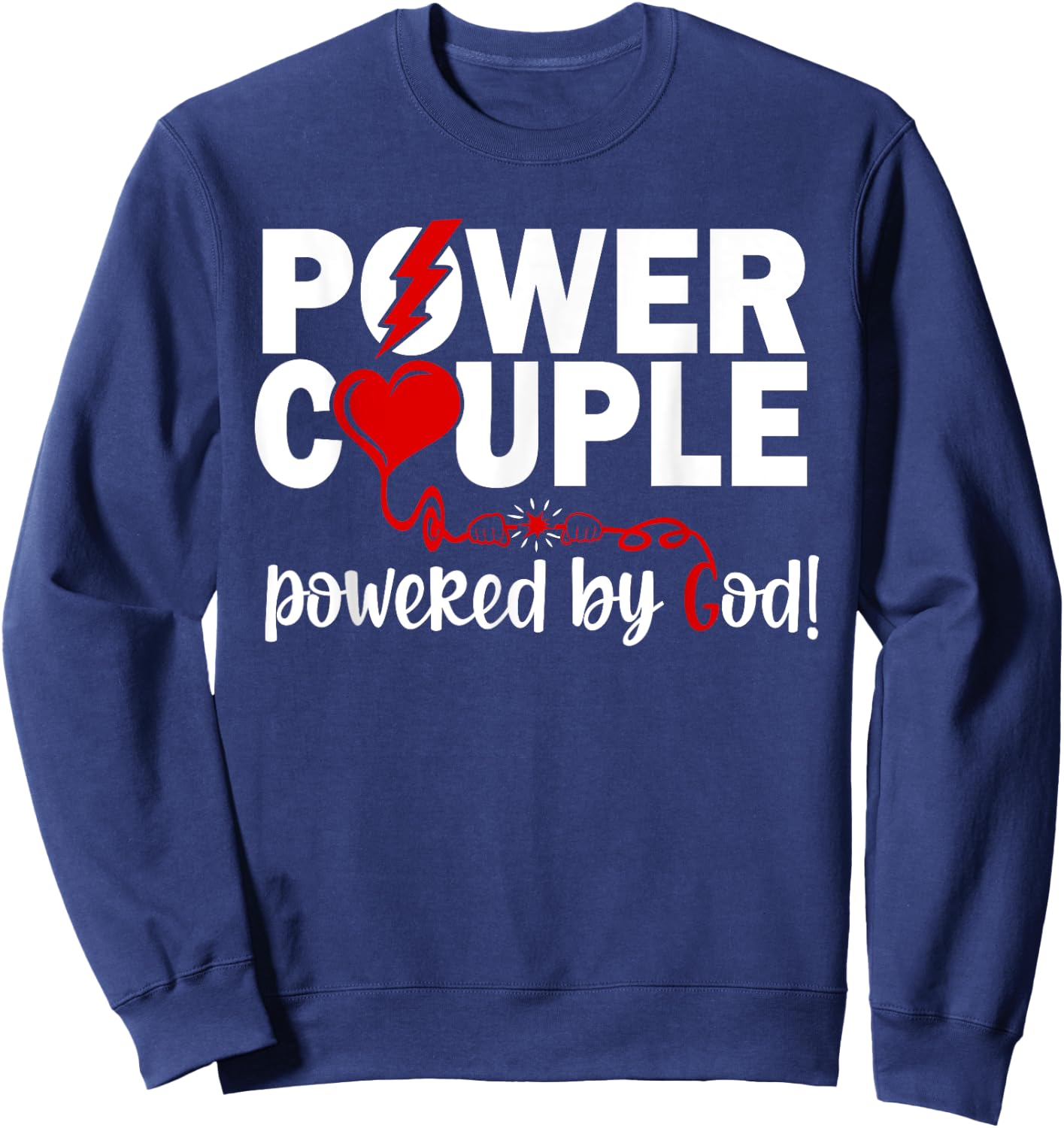 Christian Power Couple Christian Faith Sweatshirt - Sweatshirt | Navy