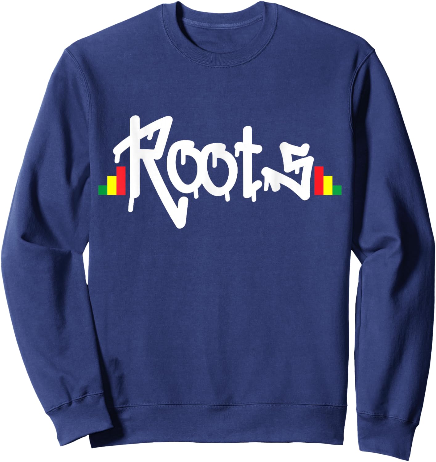 Reggae Roots Rasta Rastafari Grafitti Hip Hop Dub DnB Jungle Sweatshirt - Sweatshirt | Navy