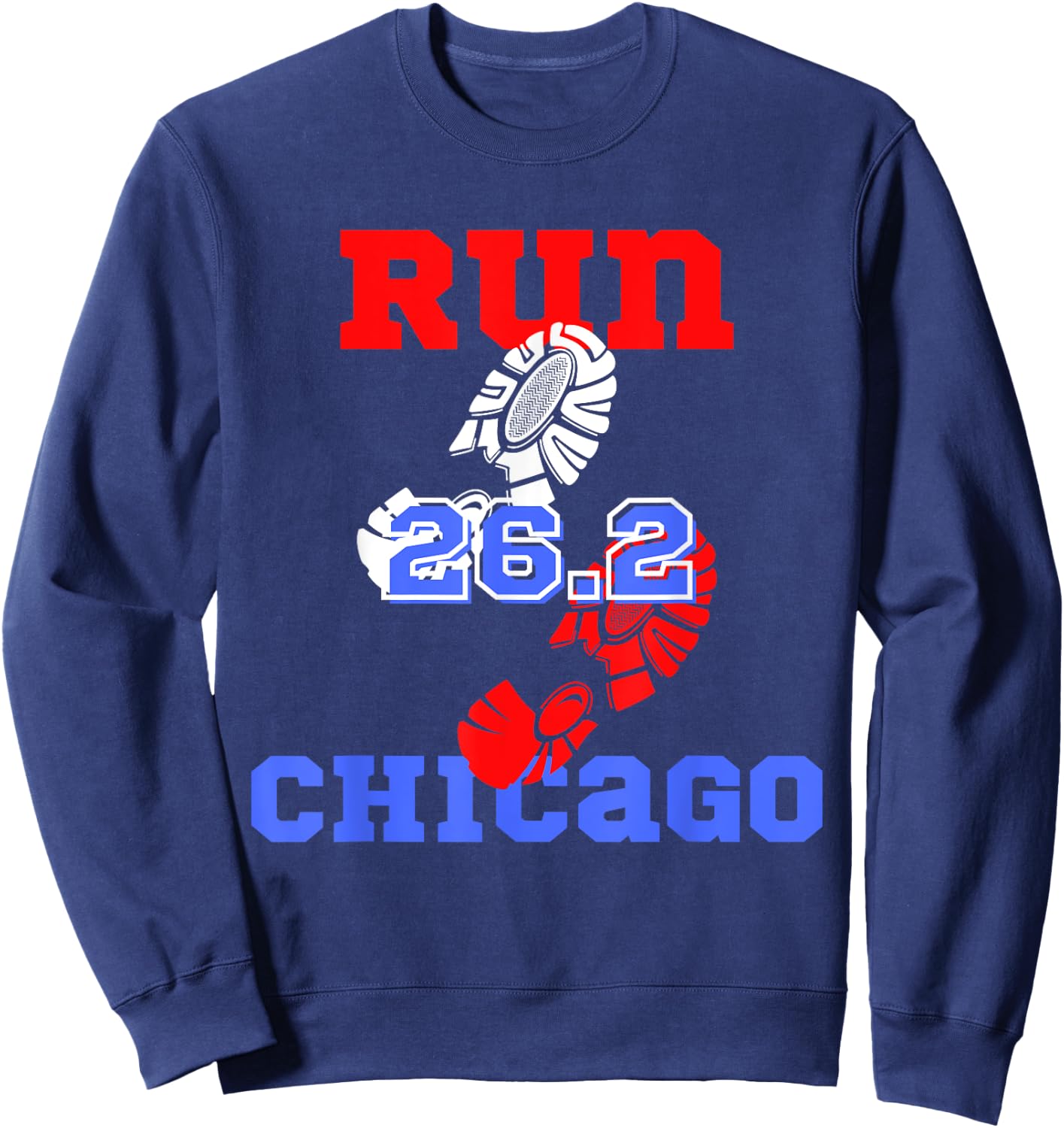 Run the Chicago 26.2 Miles Marathon Runner in Training Sweatshirt - Sweatshirt | Navy