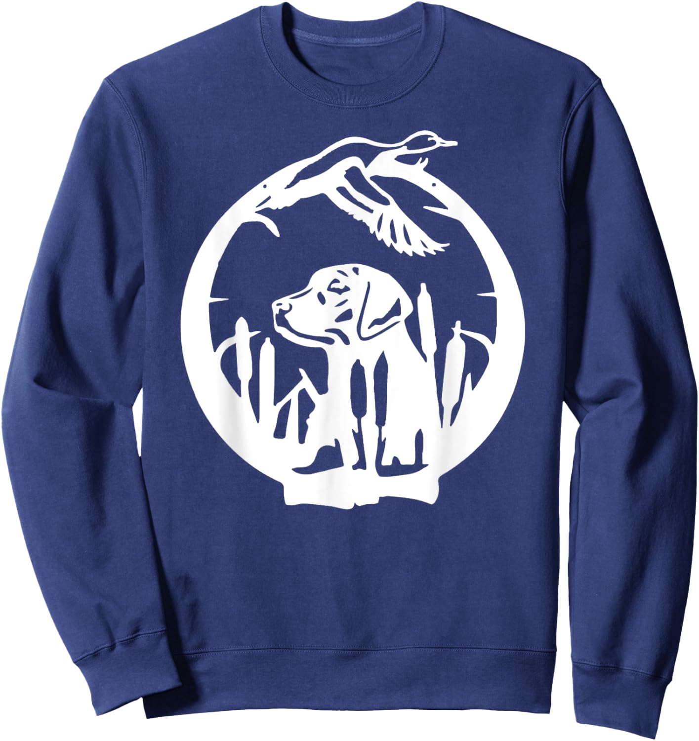 Duck Hunting Labrador Retriever Waterfowl Hunter Black Lab Sweatshirt - Sweatshirt | Navy