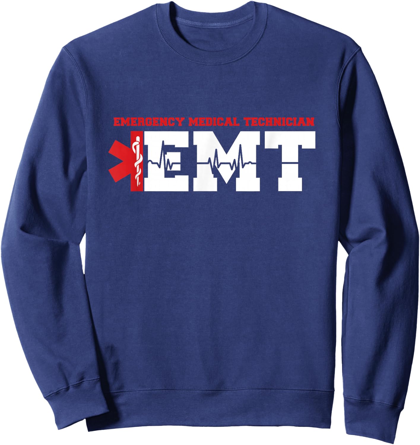 Emergency Service Heartbeat Paramedic Medicine Gift Sweatshirt - Sweatshirt | Navy