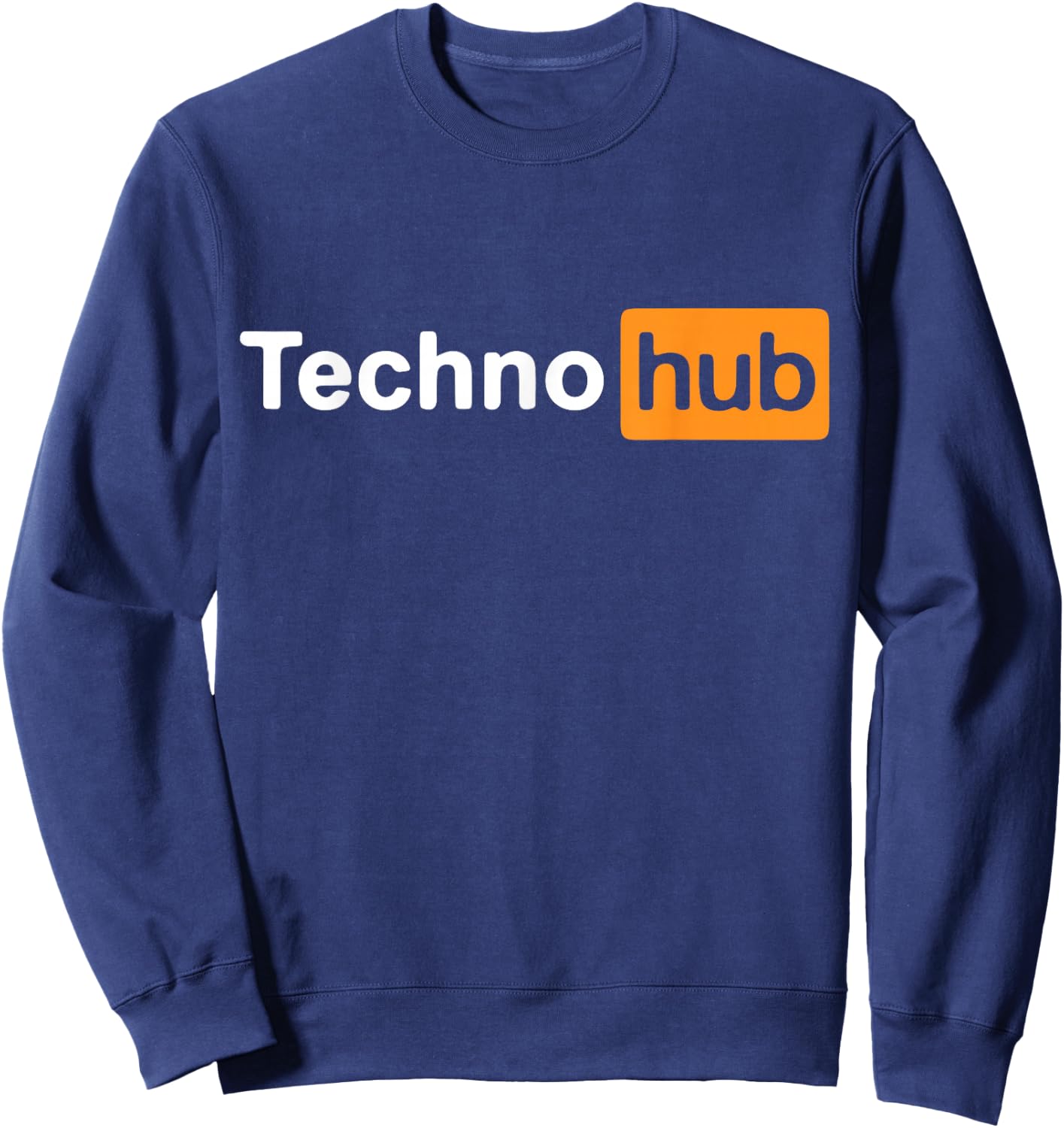 Techno Music Minimal Hard Clubbing Funny Festival Hub DJ Sweatshirt - Sweatshirt | Navy