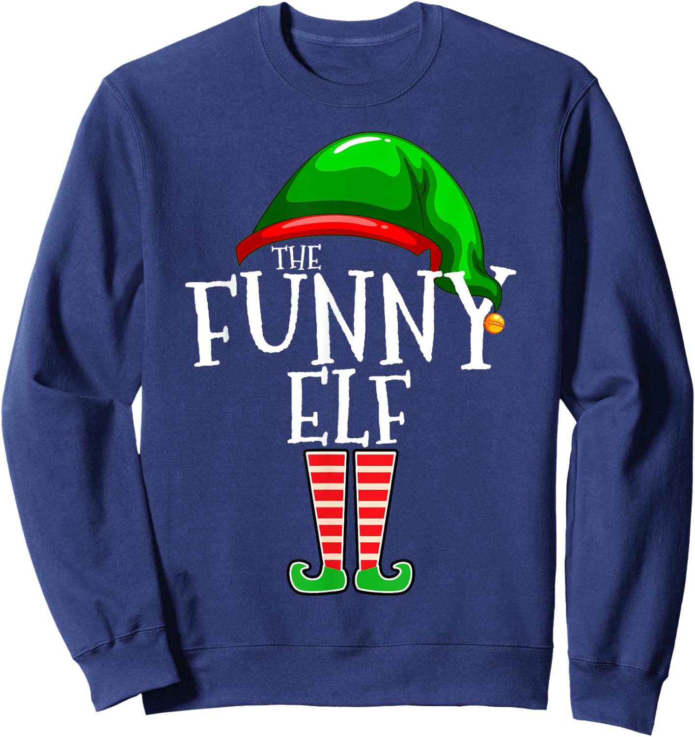 The Funny Elf Group Matching Family Christmas Sweatshirt - Sweatshirt | Navy