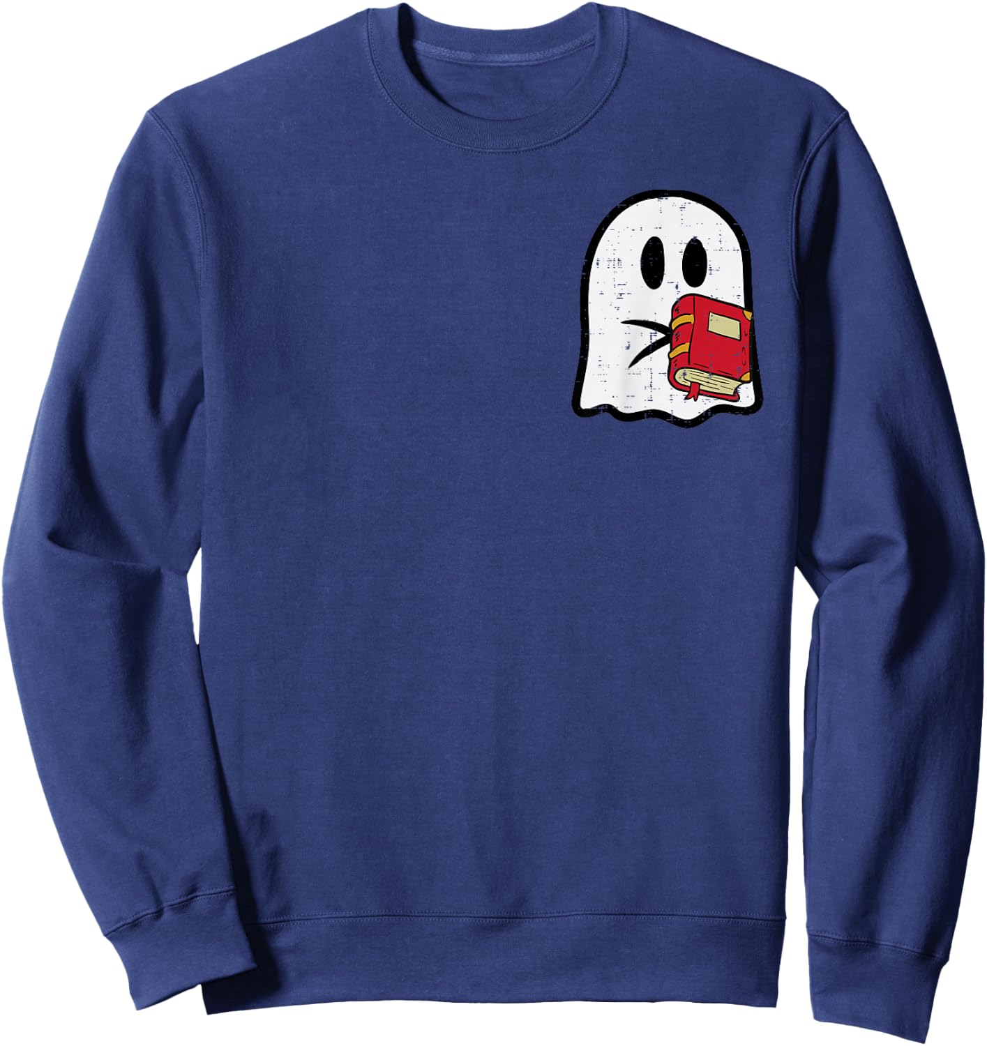 Ghost Read Reading Librarian Book Halloween Men Women Kids Sweatshirt - Sweatshirt | Navy
