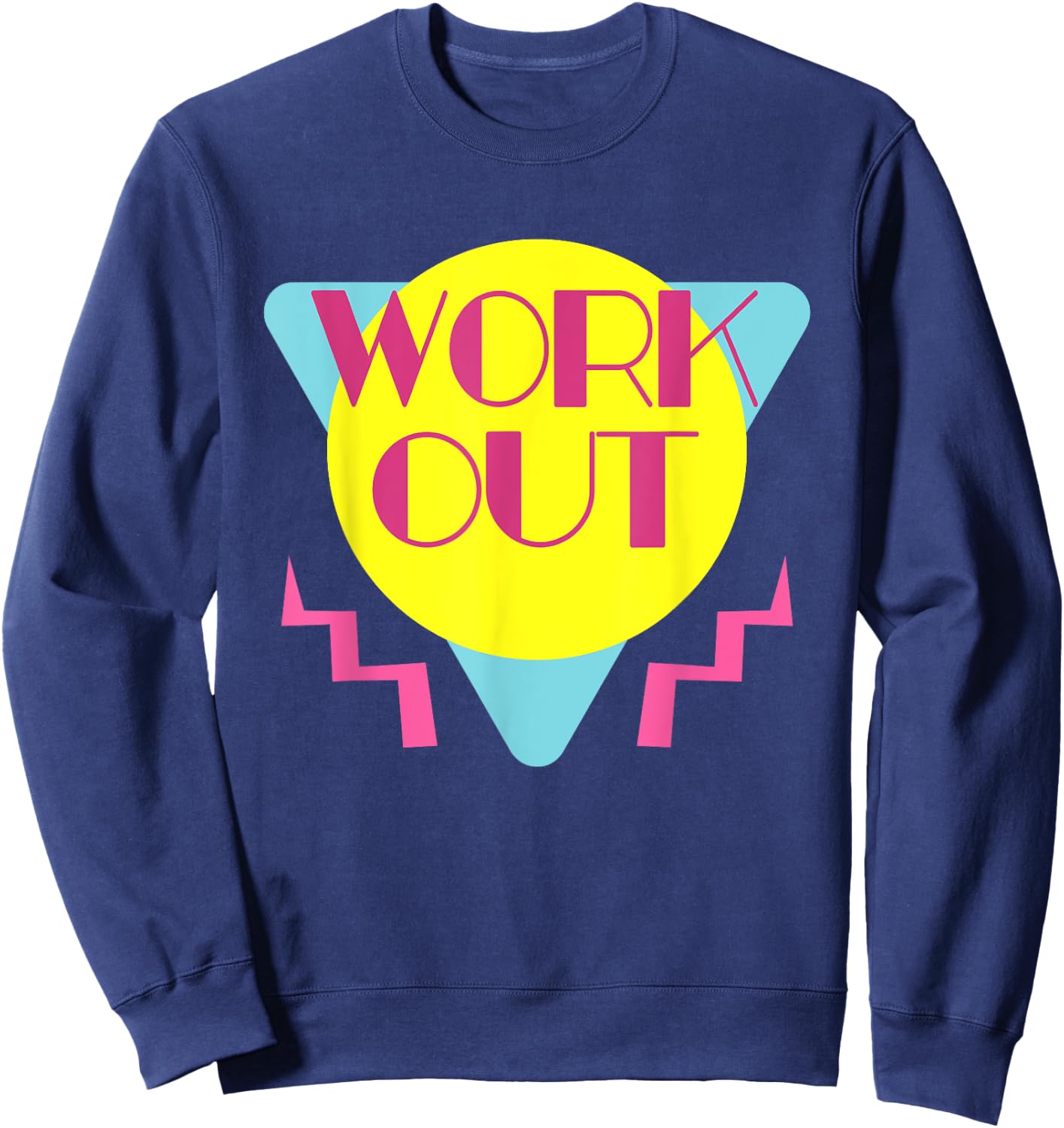 Retro 80s Workout Vintage 80's Gym Costume Party Sweatshirt - Sweatshirt | Navy