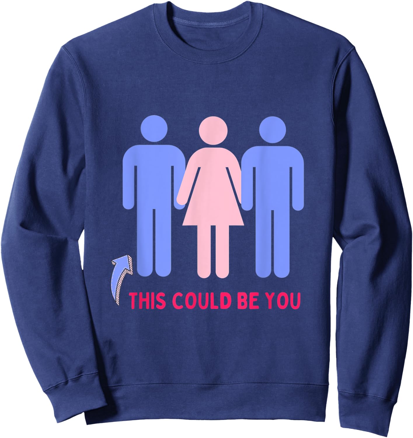 THIS COULD BE YOU Threesome Swingers Sweatshirt - Sweatshirt | Navy