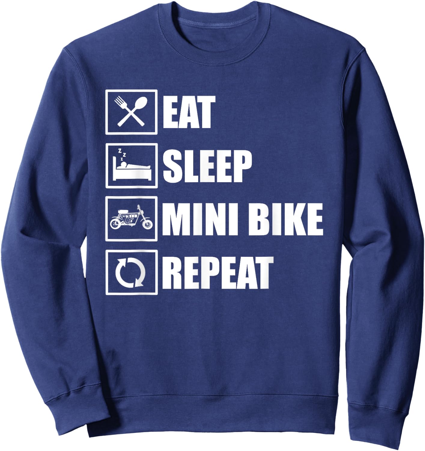 Funny Minibike Apparel Hemi Mini Bike Motorcycle Love Sweatshirt - Sweatshirt | Navy
